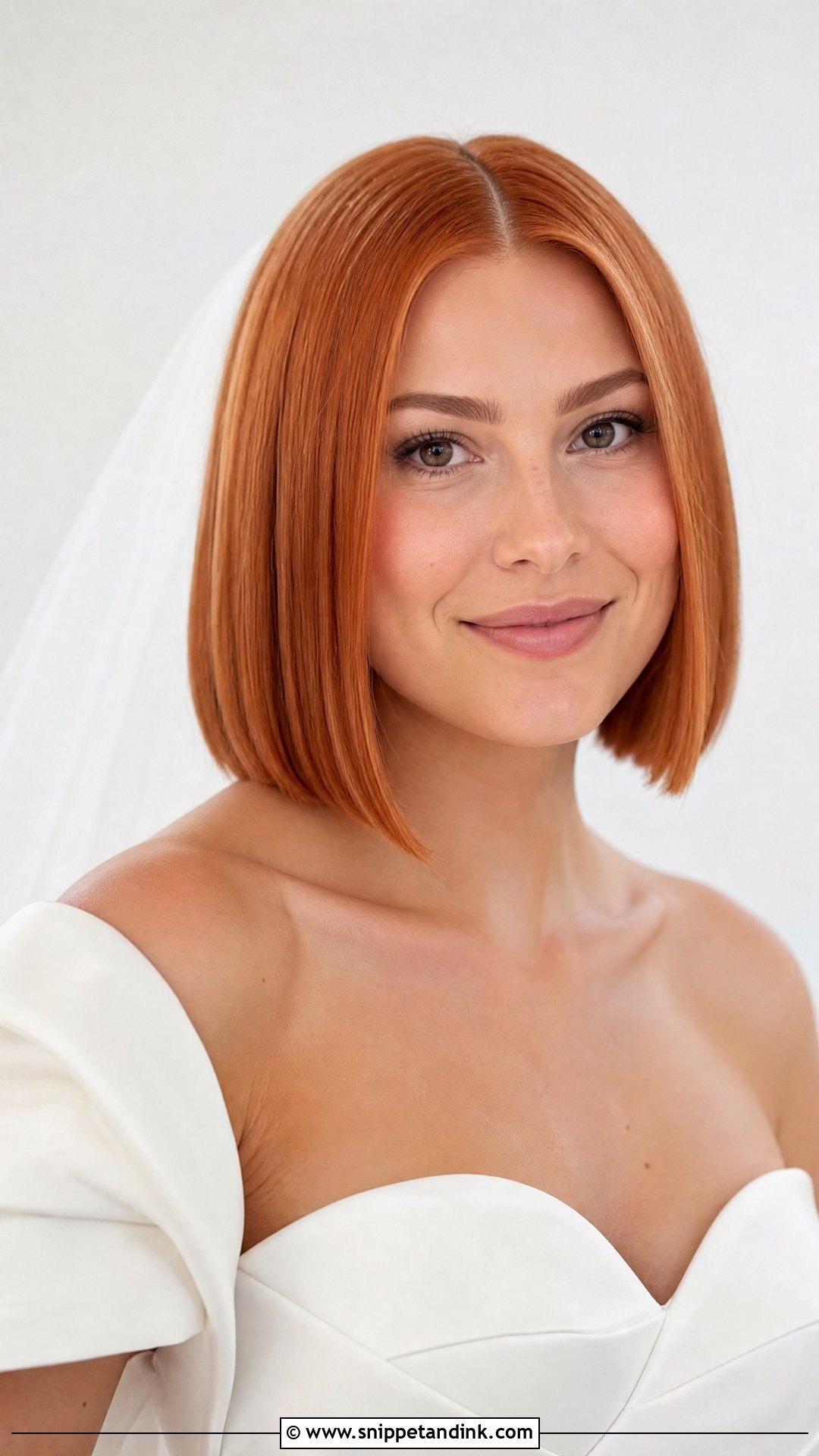 Straight Bob Wedding Hairstyle - Snippet and Ink - 20 Wedding Hairstyles with Straight Hair