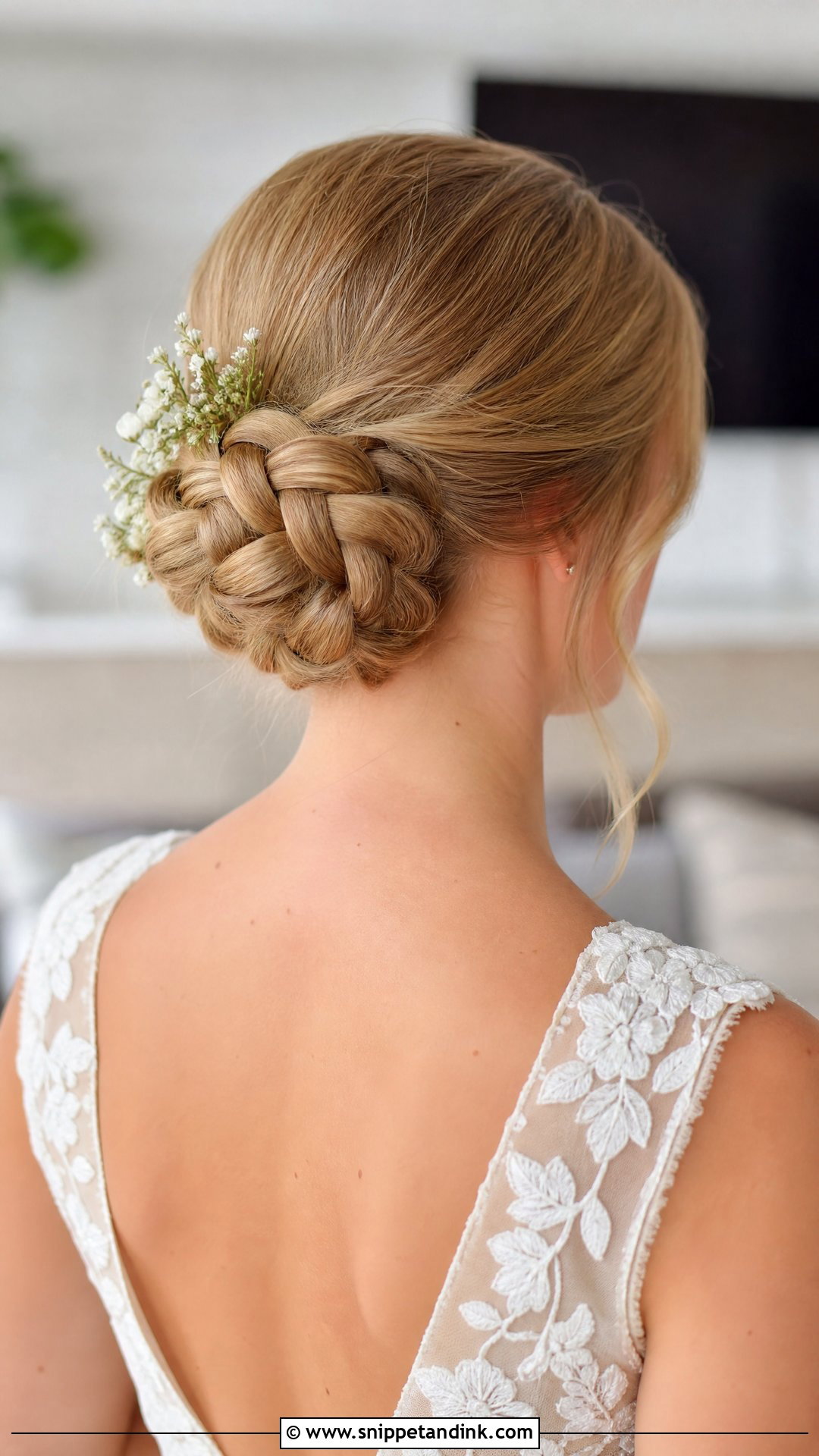 Straight Braided Bun for Wedding Guest - Snippet and Ink - 20 Straight Hairstyles Wedding Guest