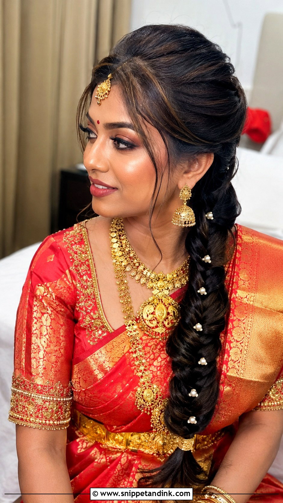 Straight Braided Hairstyle Indian Wedding - Snippet and Ink - 15 Straight Hairstyles Indian Wedding