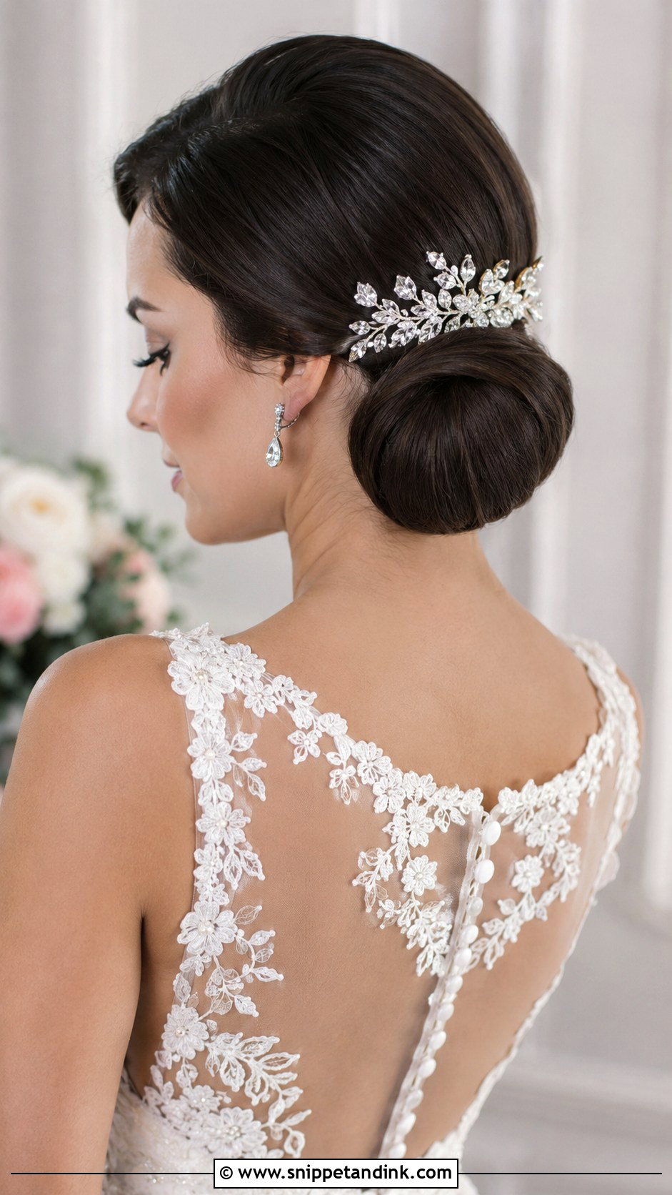 Straight Bridal Chignon - Snippet and Ink - 15 Straight Hairstyles for Bride