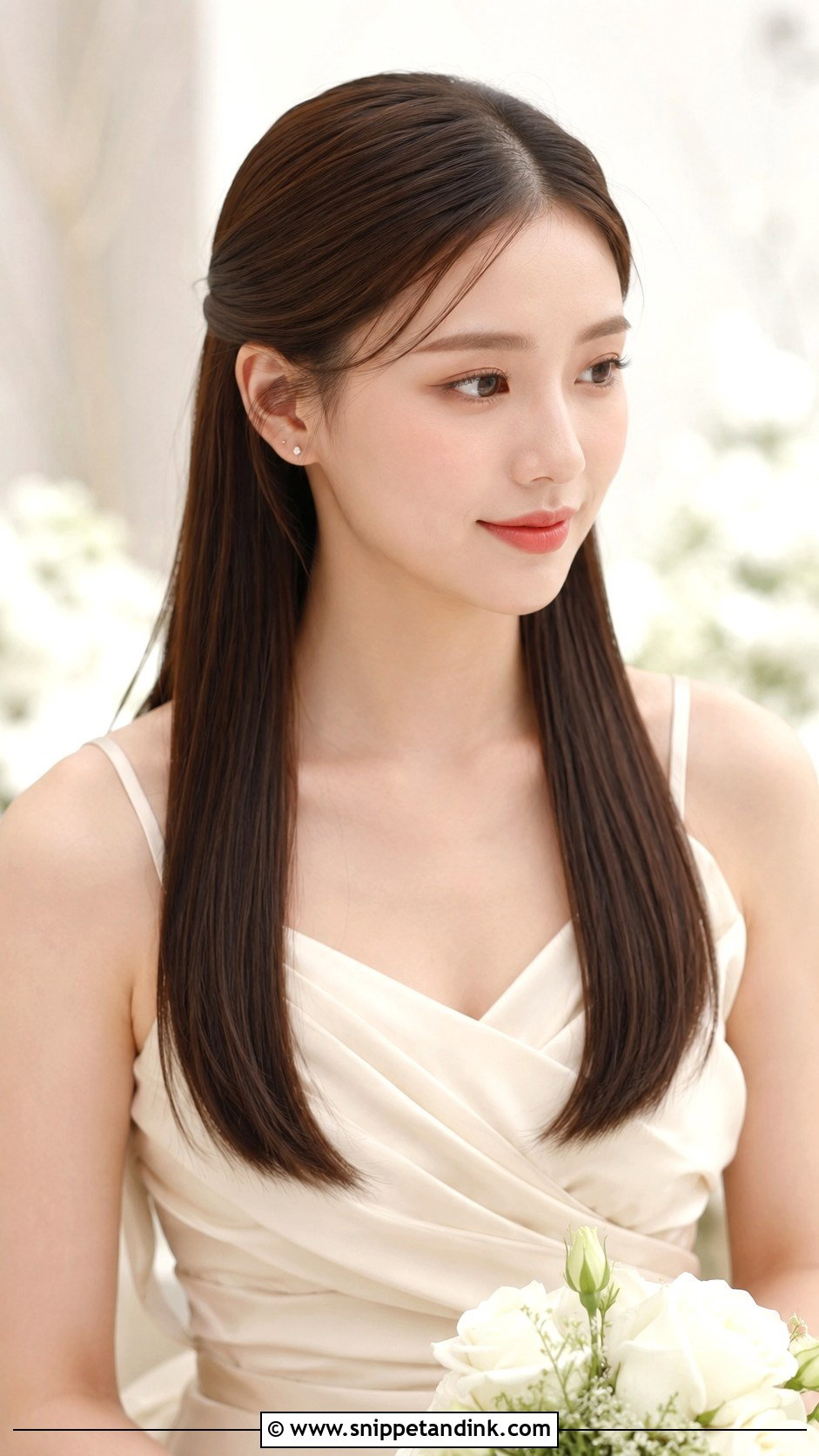 Straight Bridesmaid Hair - Snippet and Ink - 25 Wedding Hair for Bridesmaids Ideas