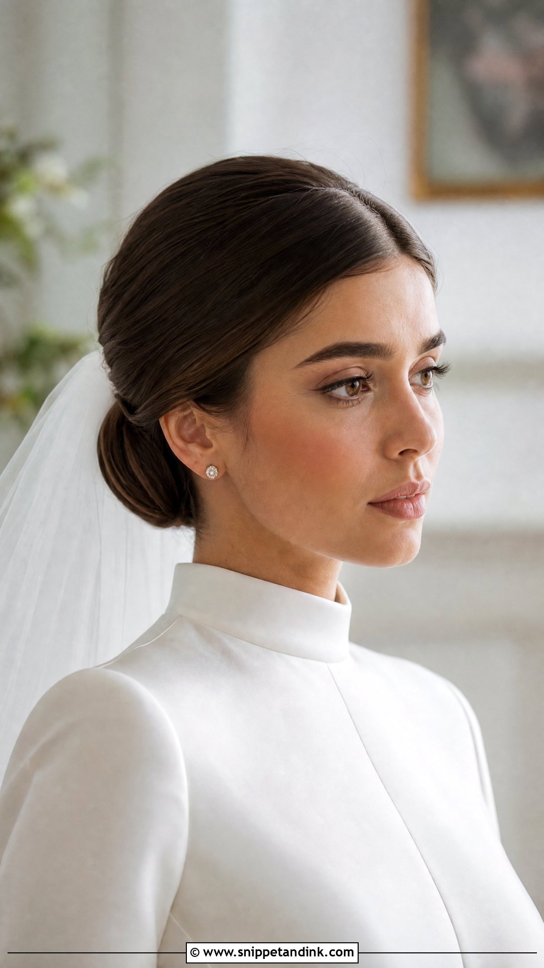 Straight Chignon Wedding Hairstyle - Snippet and Ink - 20 Straight Hair Wedding Hairstyle Ideas