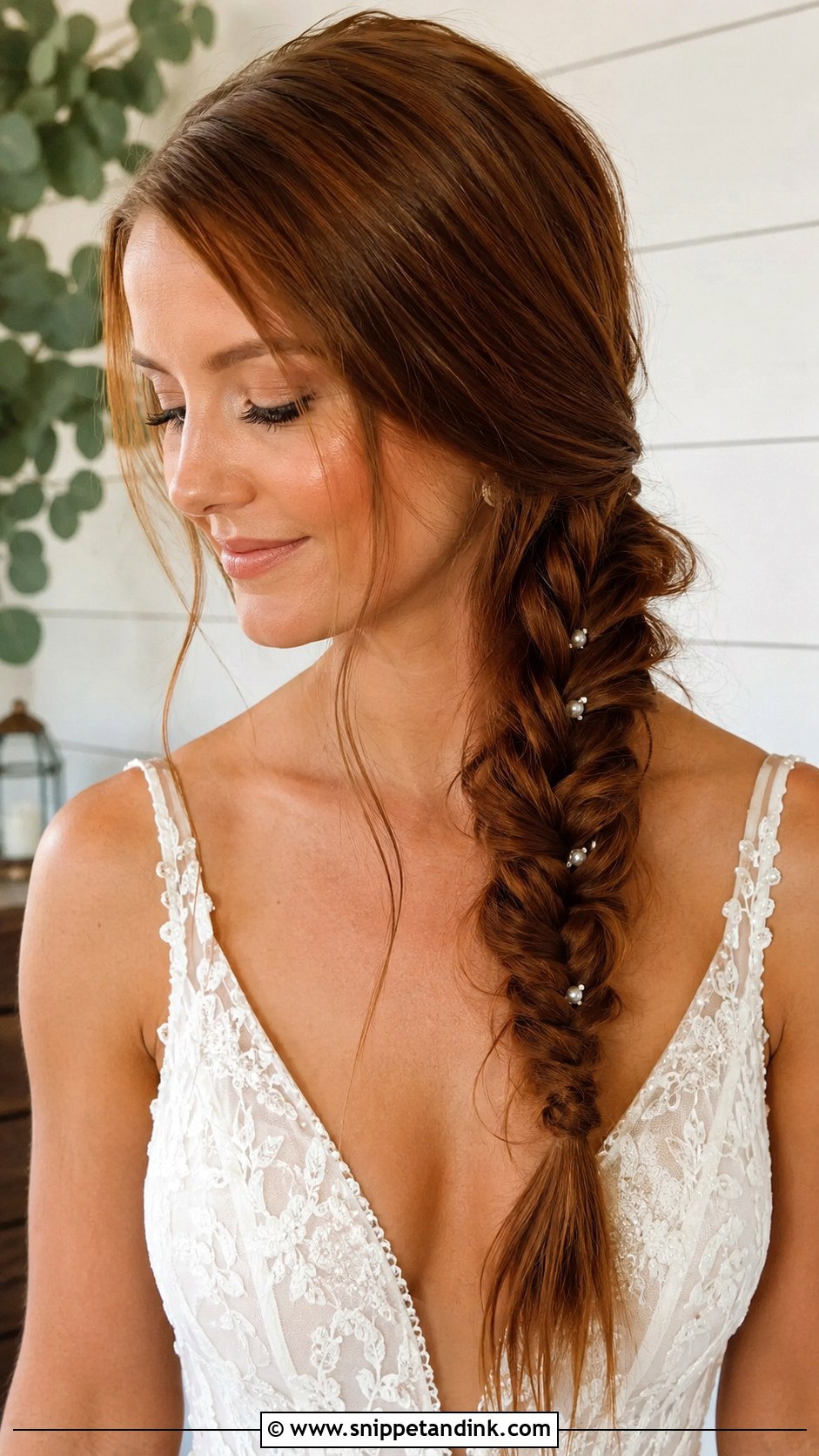 Straight Fishtail Braid for Brides - Snippet and Ink - 20 Bride Hairstyles Straight Hair