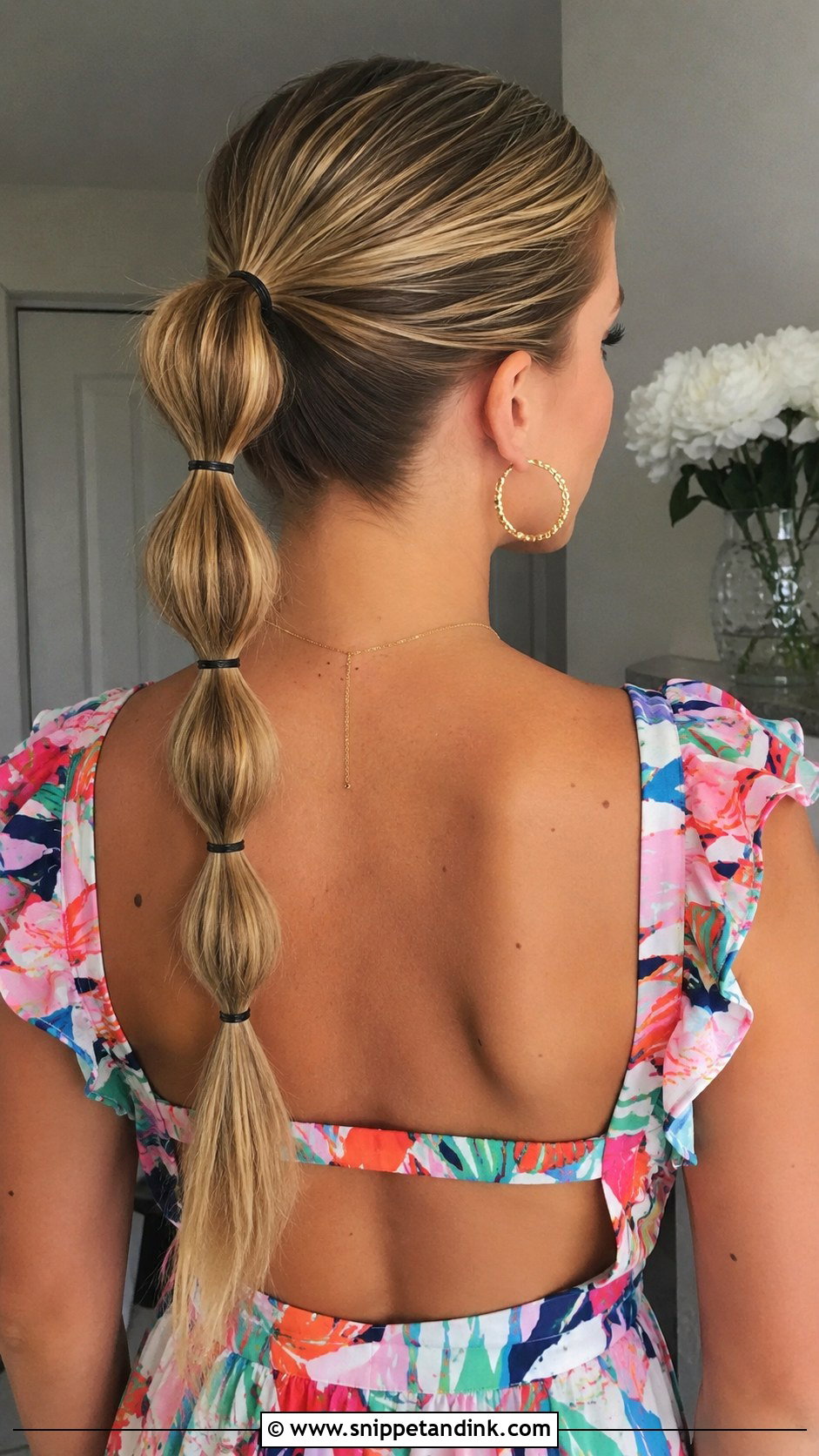 Straight Hair Bubble Ponytail - Snippet and Ink - 25 Wedding Guest Hairstyles Straight Hair