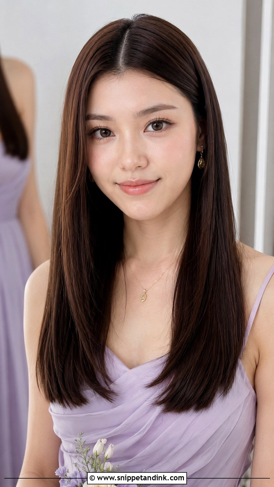 Straight Hair Down Bridesmaid - Snippet and Ink - 25 Hair Down Bridesmaid Styles