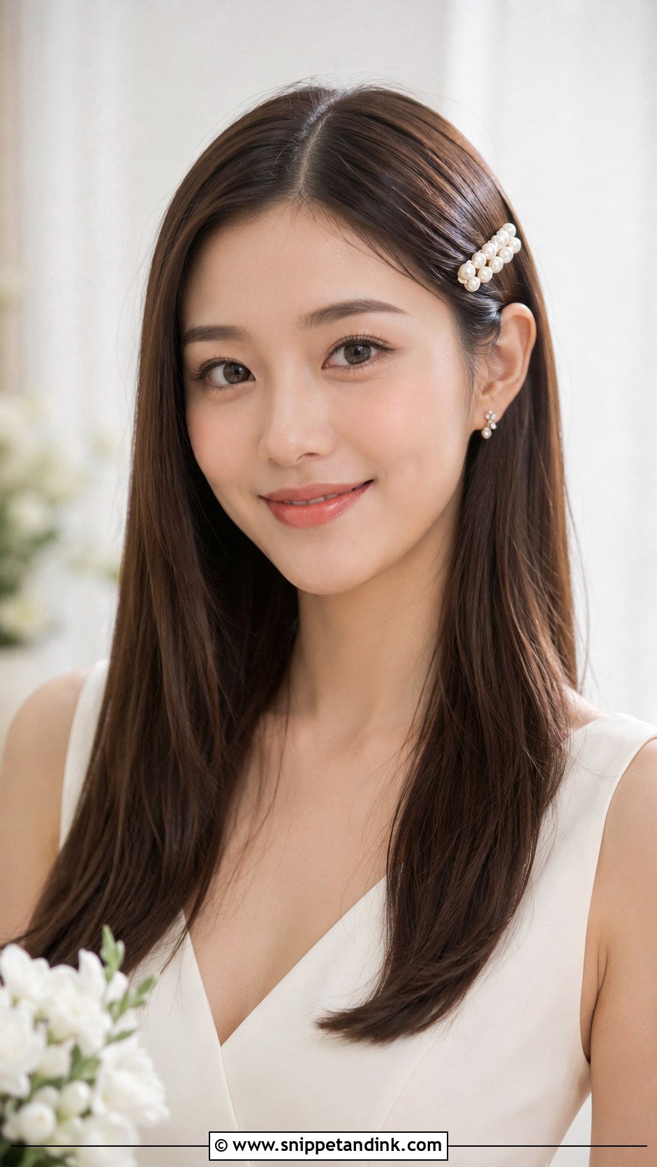 Straight Hair Engagement Hairstyle - Snippet and Ink - 20 Bridal Hairstyle for Engagement Ideas