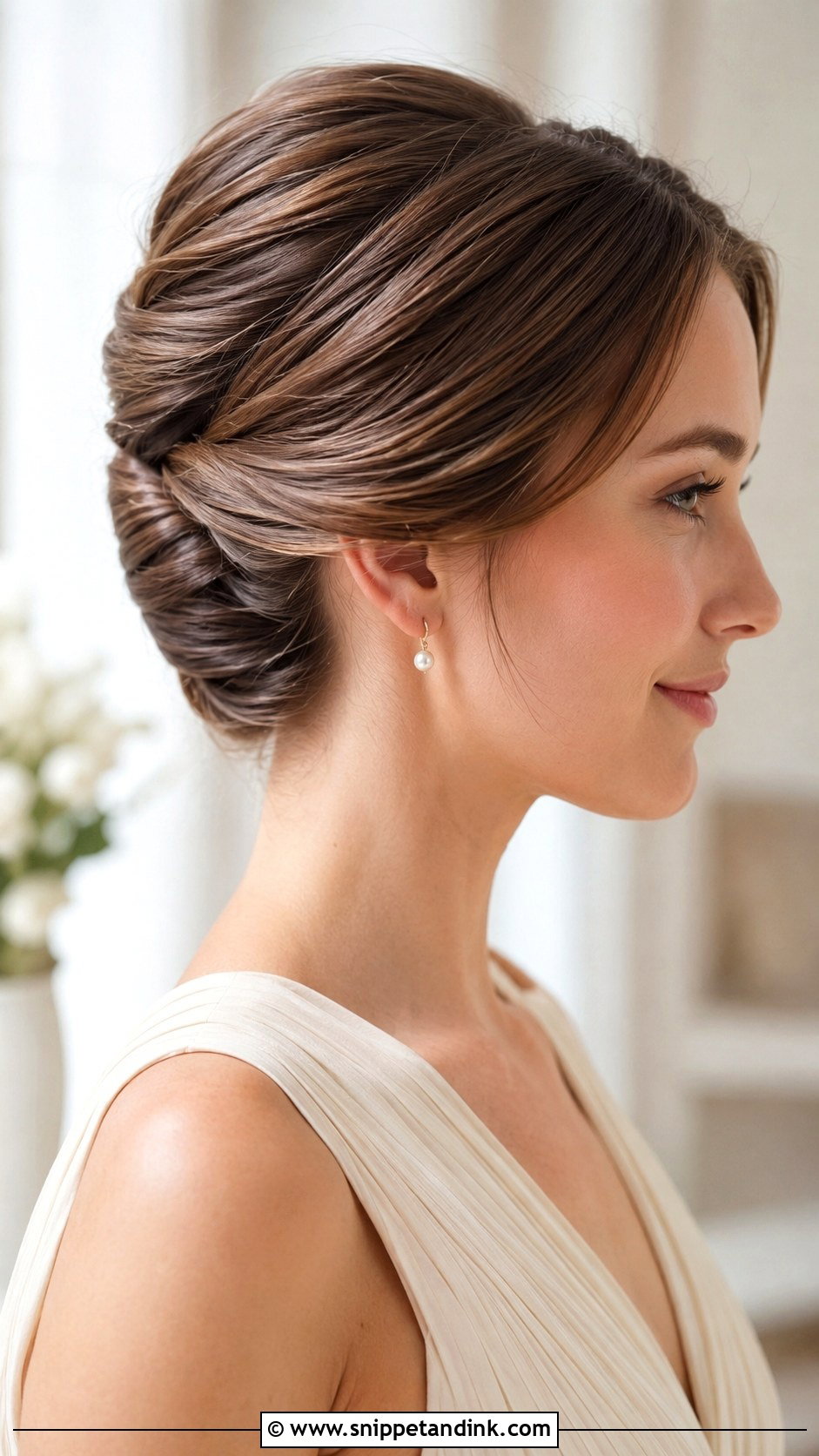 Straight Hair French Twist Bridesmaid Hairstyle - Snippet and Ink - 20 Bridesmaid Hairstyles Straight Hair