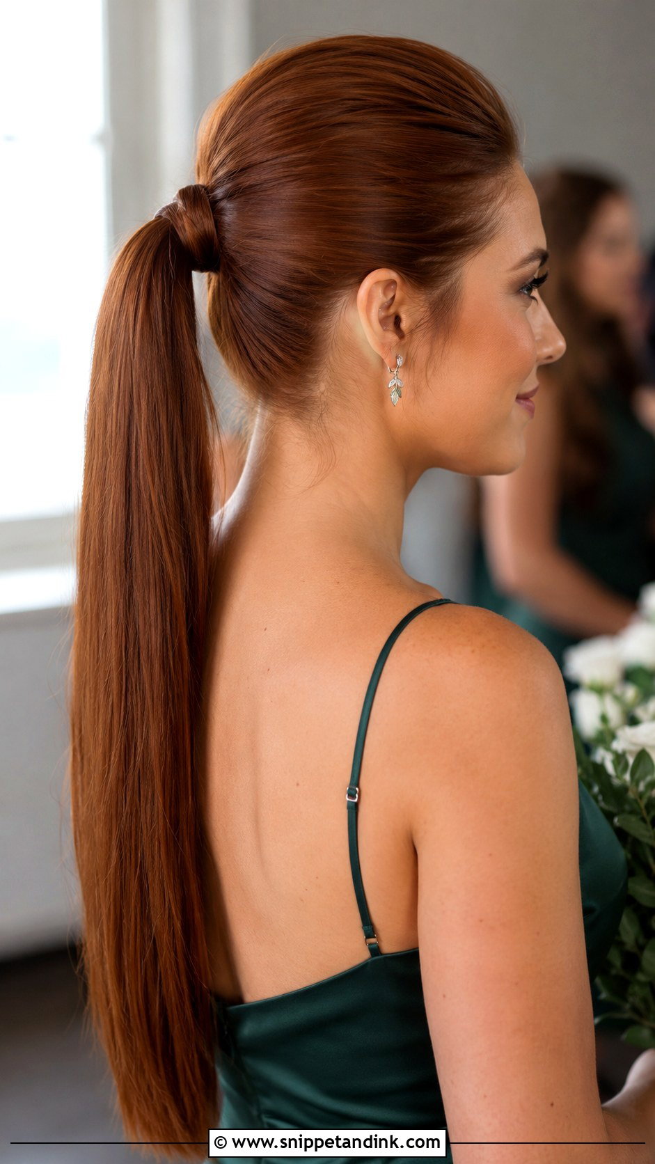 Straight Hair High Ponytail Bridesmaid Hairstyle - Snippet and Ink - 20 Bridesmaid Hairstyles Straight Hair
