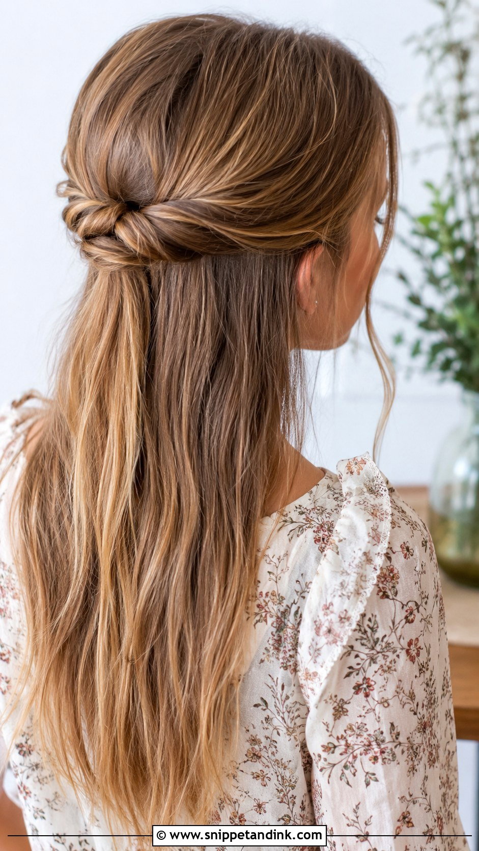 Straight Hair Knotted Half Up - Snippet and Ink - 25 Wedding Guest Hairstyles Straight Hair