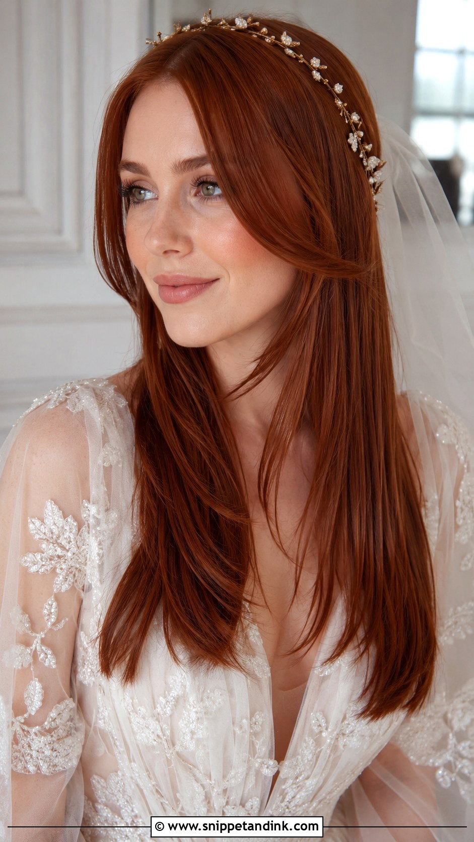Straight Hair Layered Cut - Snippet and Ink - 25 Straight Wedding Hairstyles