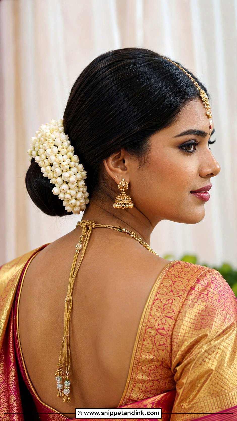 Straight Hair Low Bun Indian Wedding - Snippet and Ink - 15 Straight Hairstyles Indian Wedding