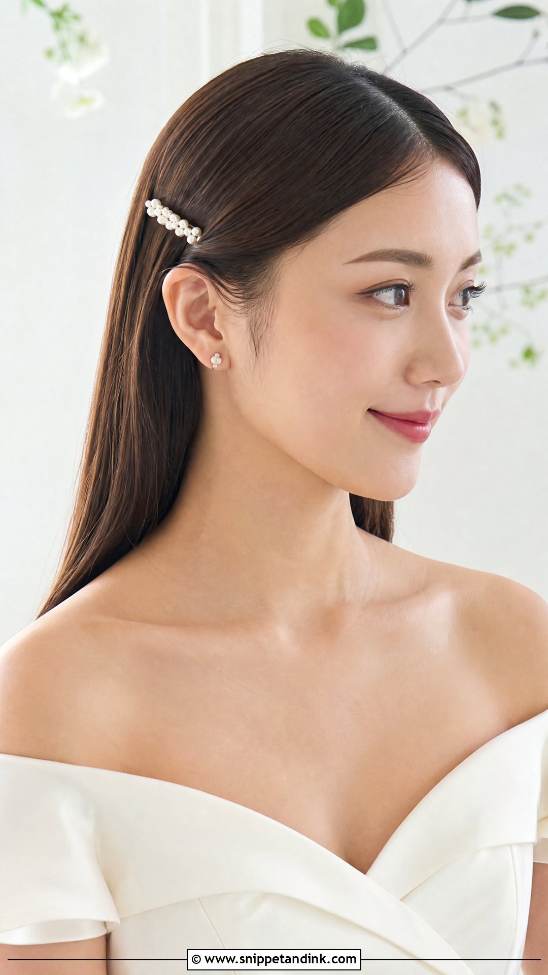 Straight Hair Summer Bridal Hair - Snippet and Ink - 20 Summer Bridal Hair Ideas