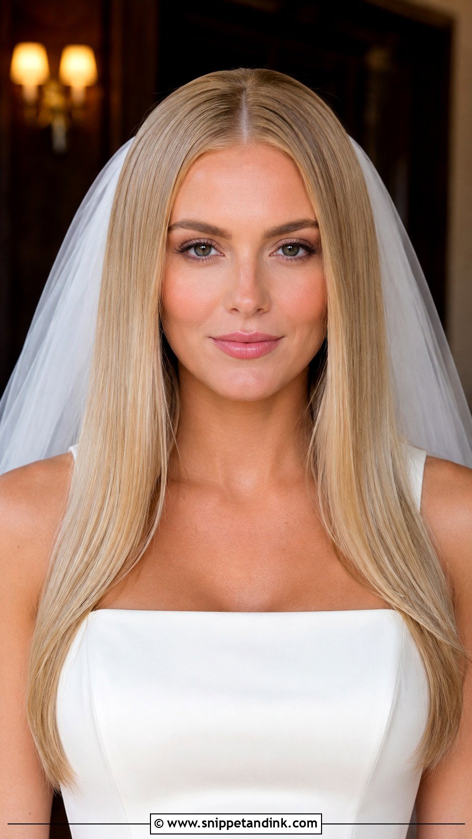 Straight Hair Wedding Center Part - Snippet and Ink - 15 Straight Hair Wedding Styles Brides