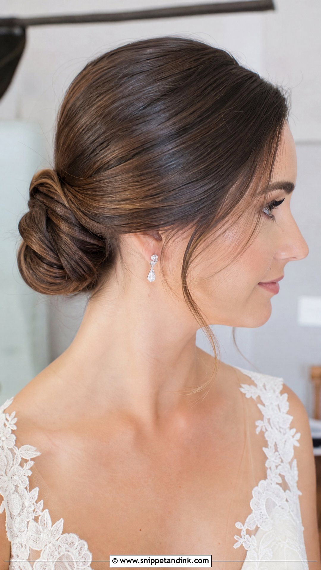 Straight Hair Wedding Chignon - Snippet and Ink - 20 Wedding Hair for Straight Hair Ideas