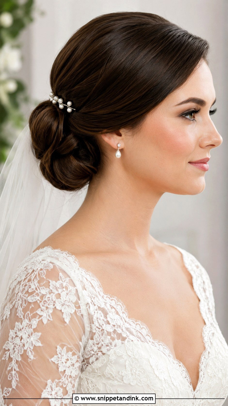Straight Hair Wedding Chignon - Snippet and Ink - 15 Straight Hair Wedding Styles Brides