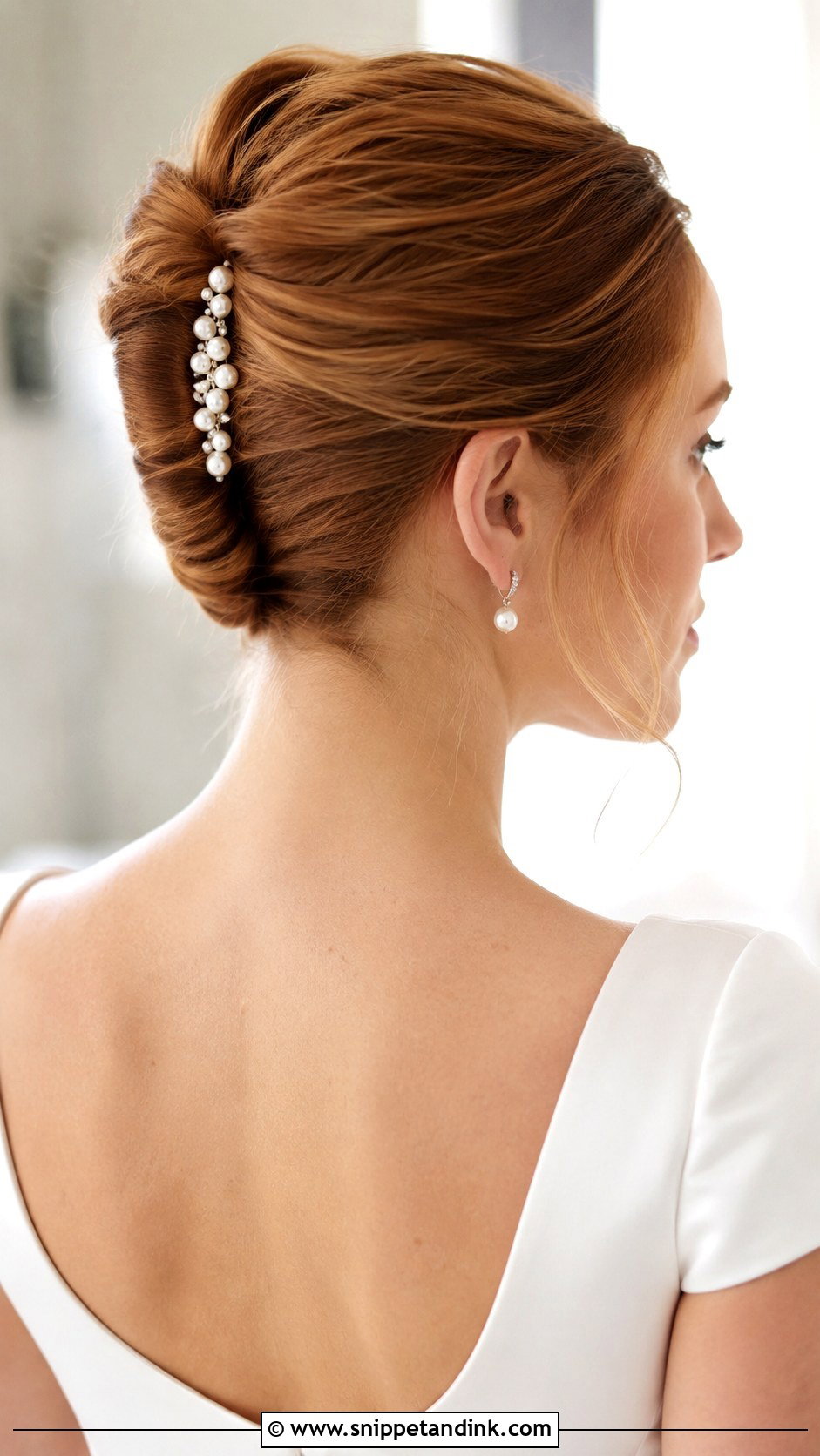 Straight Hair Wedding French Twist - Snippet and Ink - 15 Straight Hair Wedding Styles Brides