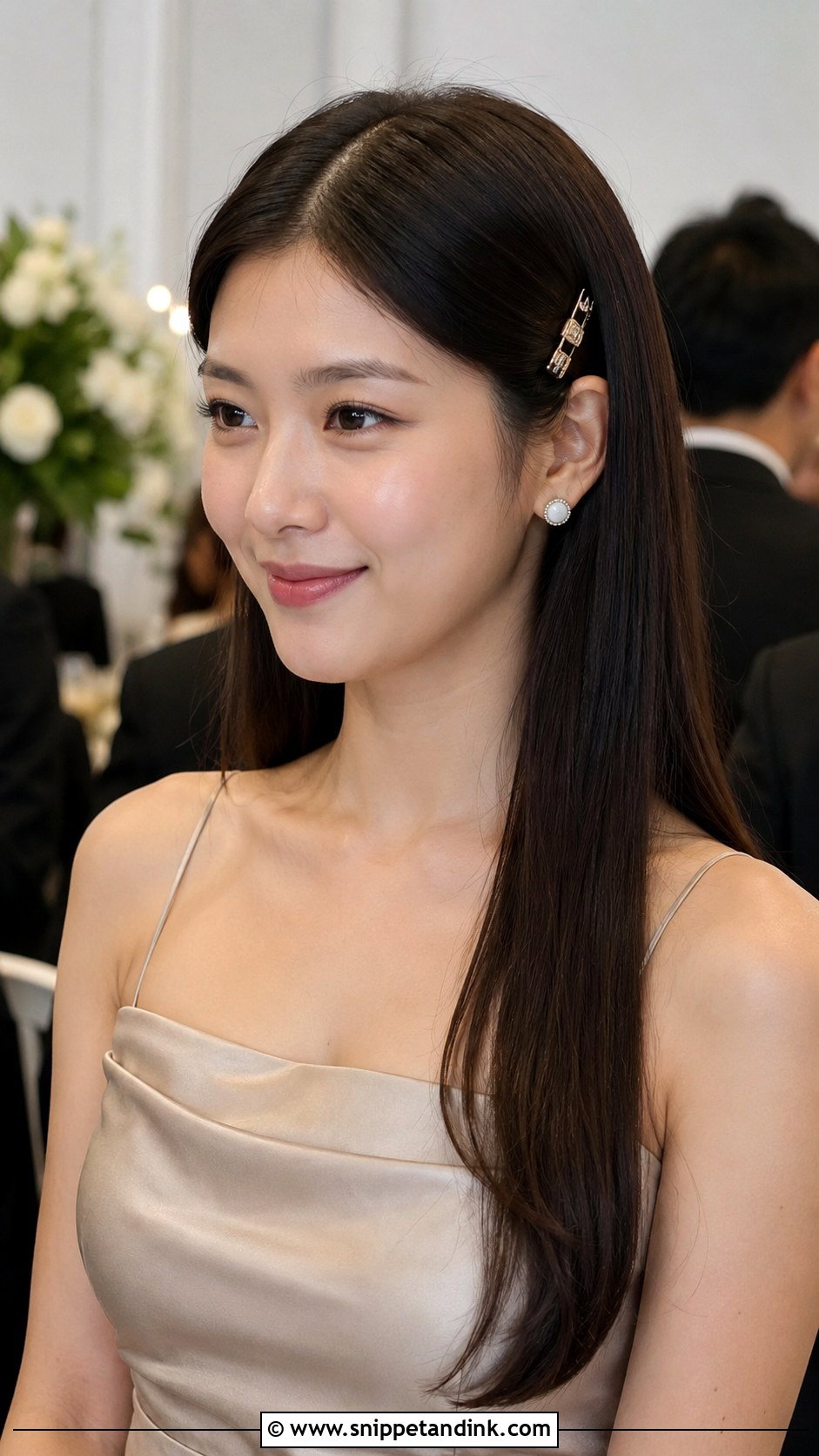 Straight Hair Wedding Guest Hair Long Hair - Snippet and Ink - 20 Easy Wedding Guest Hairstyles Long Hair