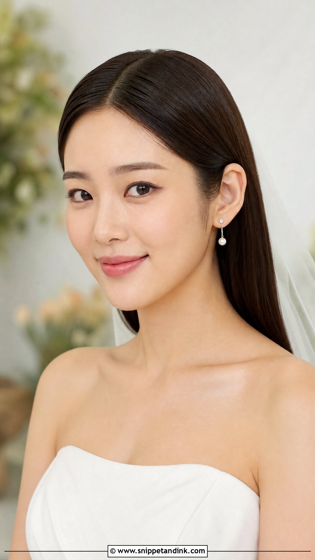 Straight Hair Wedding Hairstyle - Snippet and Ink - 15 Basic Hairstyles for Wedding