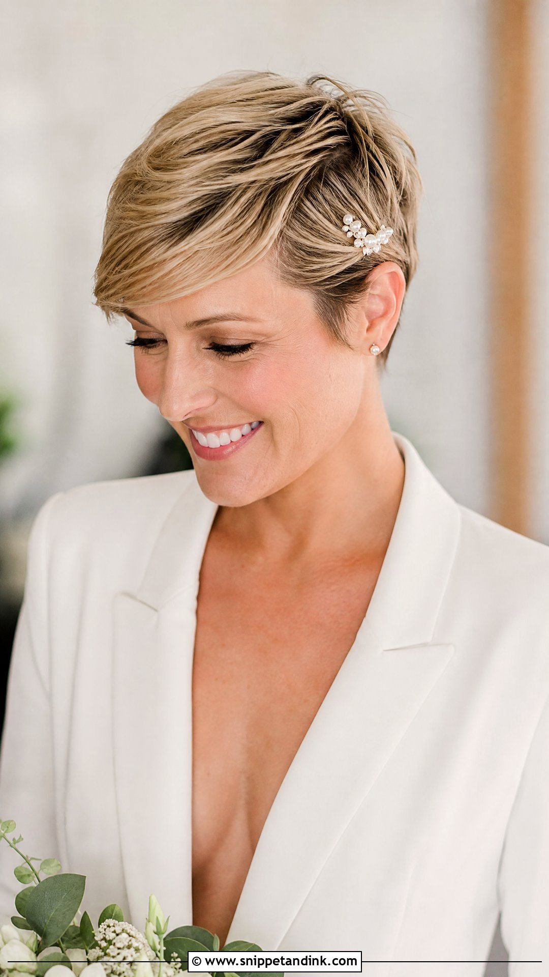 Straight Hair Wedding Pixie - Snippet and Ink - 20 Wedding Hair for Straight Hair Ideas