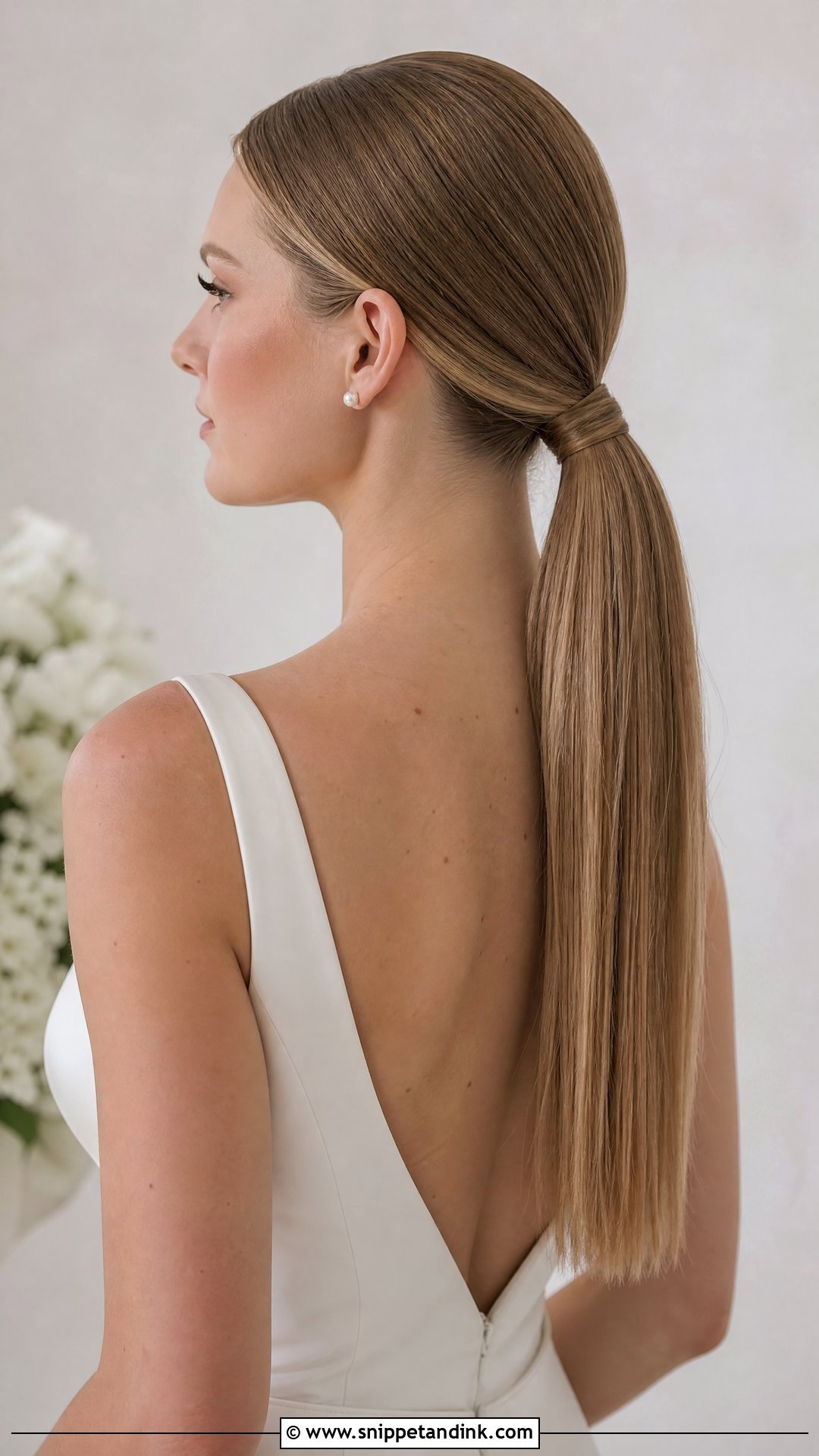 Straight Hair Wedding Ponytail - Snippet and Ink - 20 Wedding Hair for Straight Hair Ideas