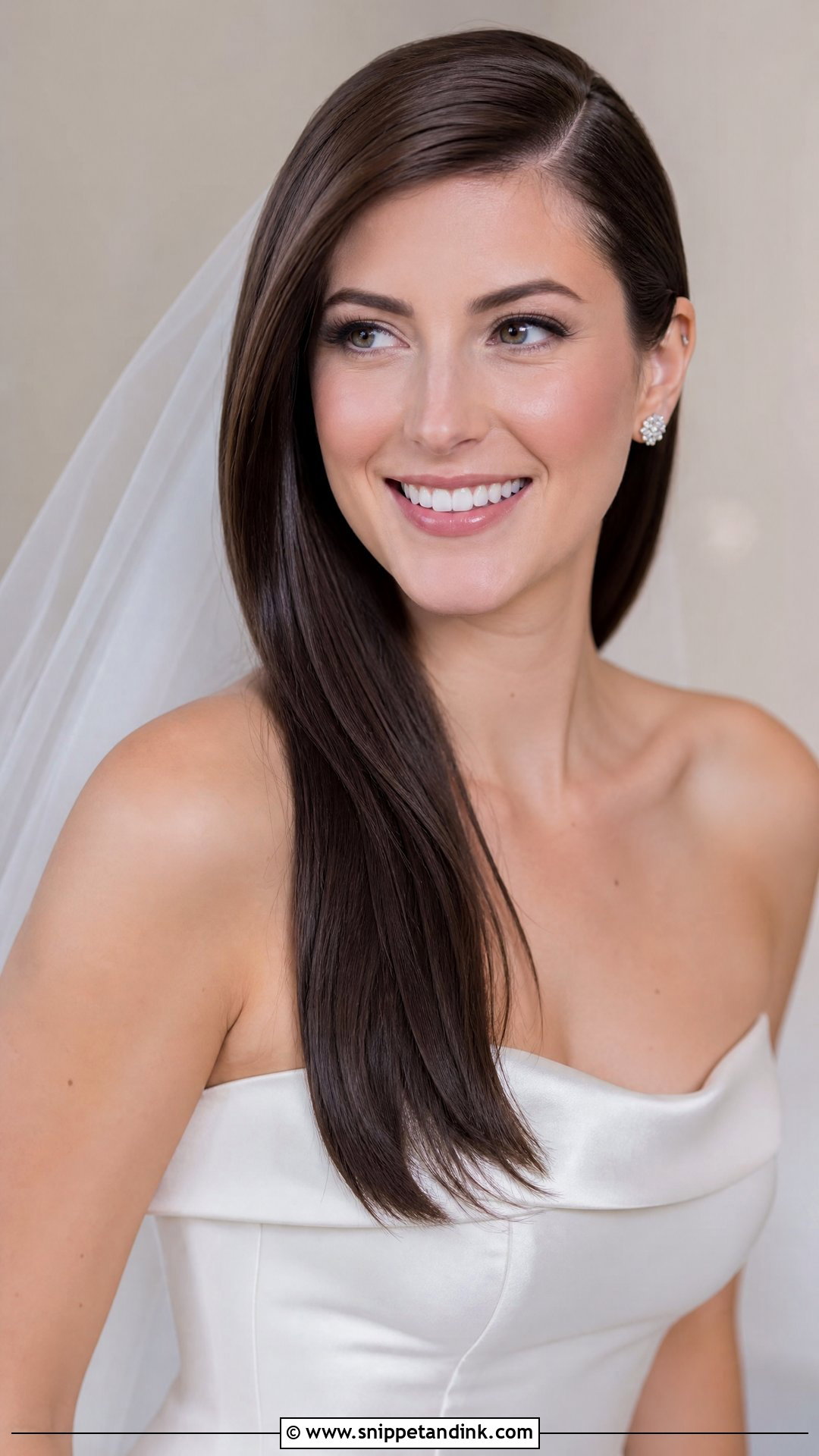 Straight Hair Wedding Side Part - Snippet and Ink - 20 Wedding Hair for Straight Hair Ideas