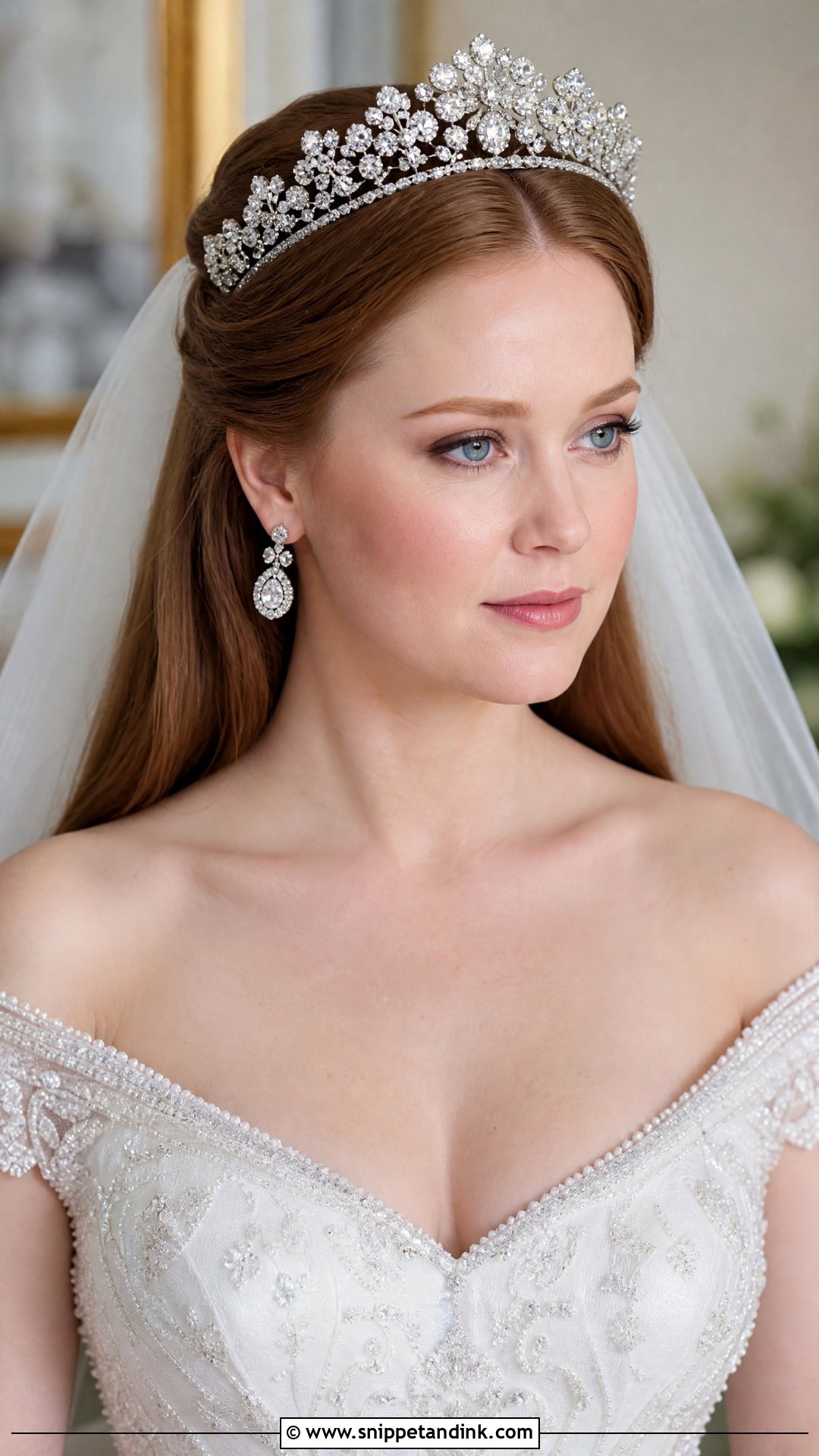Straight Hair With Headband or Tiara - Snippet and Ink - 20 Wedding Hairstyle for Straight Hair Ideas