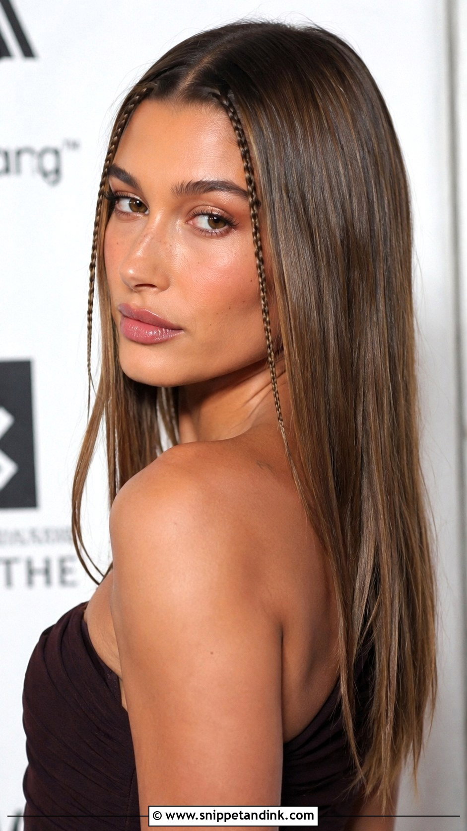 Straight Hair With Micro Braids Near Face - Snippet and Ink - 20 Straight Hair for Wedding Ideas