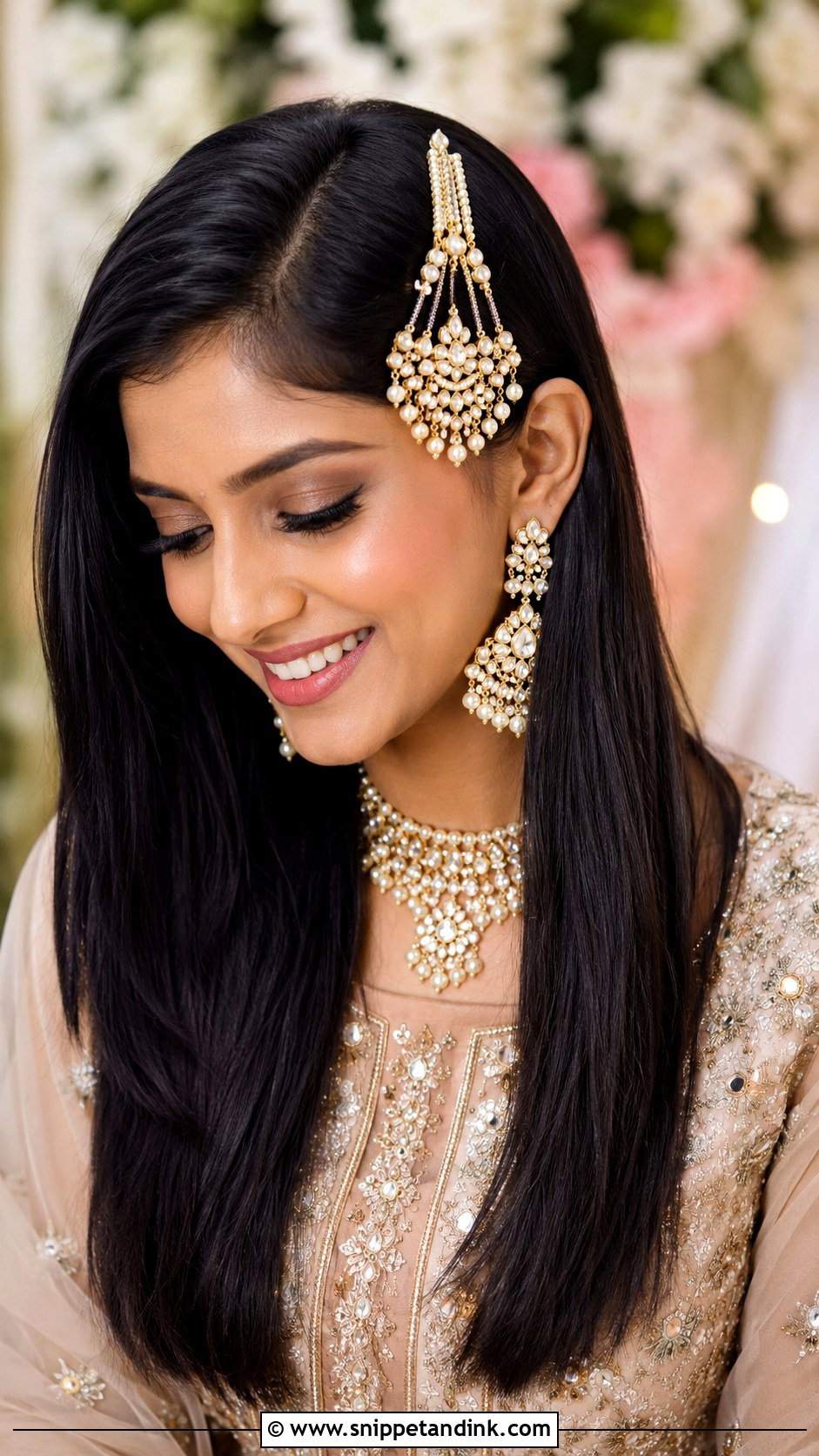 Straight Hair With Passa Indian Wedding - Snippet and Ink - 15 Straight Hairstyles Indian Wedding