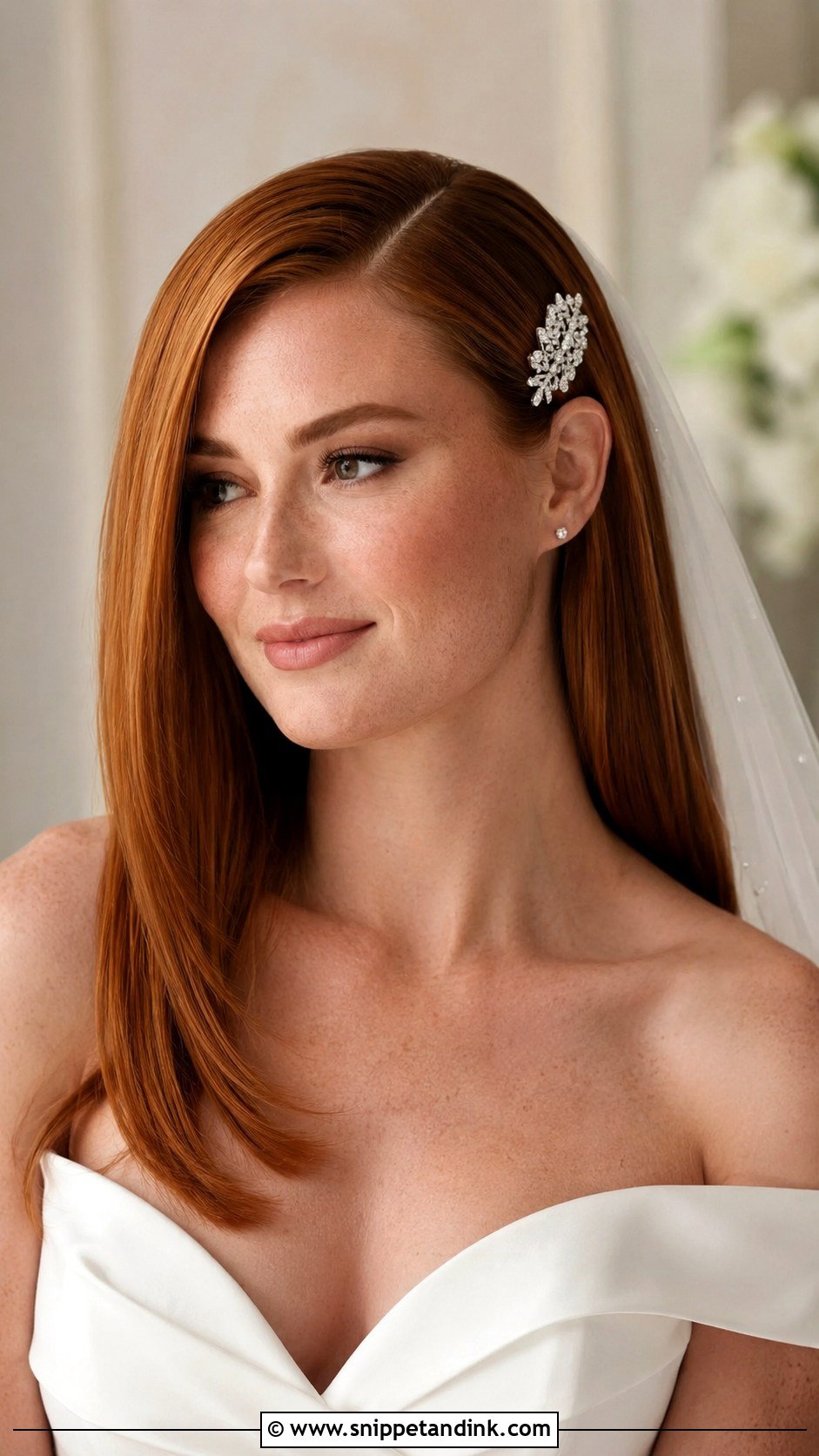 Straight Hair With Side Part - Snippet and Ink - 25 Wedding Hairstyles Straight Hair