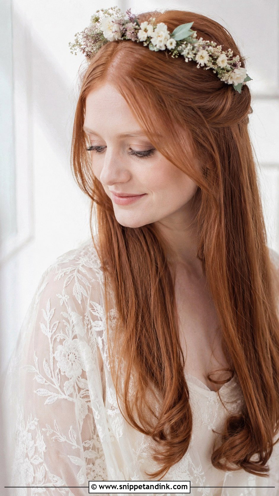 Straight Hair With Soft Curls at the Ends - Snippet and Ink - 25 Wedding Hairstyles Straight Hair