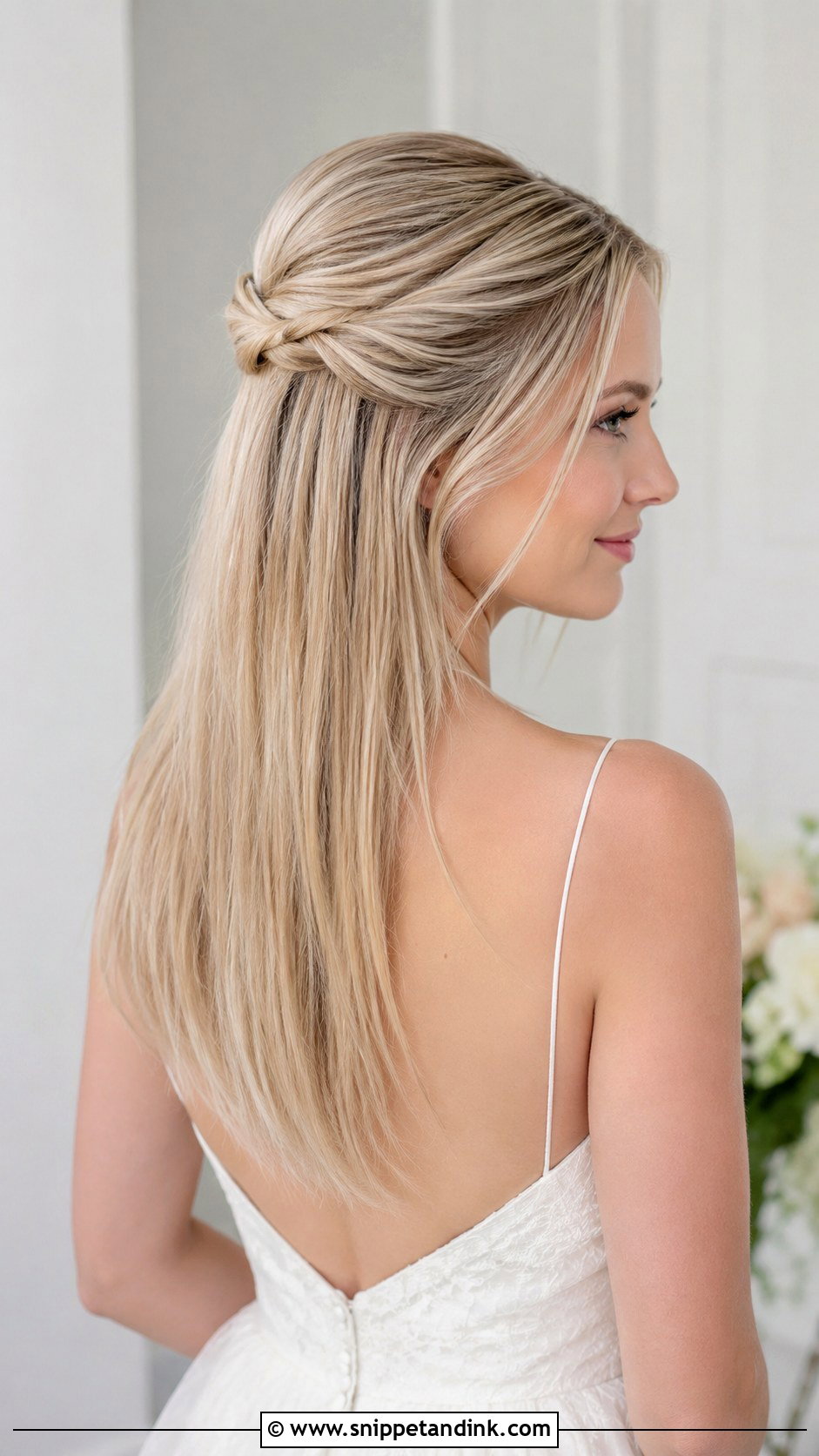 Straight Hair With Twisted Sides - Snippet and Ink - 30 Straight Hairstyles for Wedding