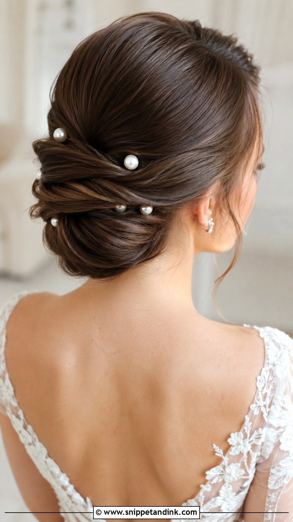 Straight Hair With Twisted Updo - Snippet and Ink - 25 Long Straight Hairstyles for Wedding