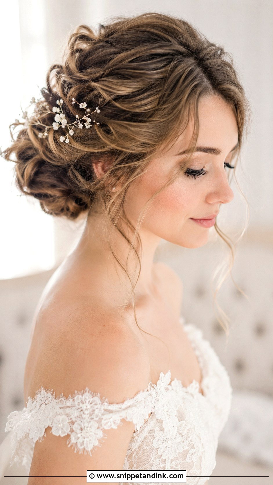 Straight Hair Worn Down for Elopement - Snippet and Ink - 20 Elopement Hair Ideas
