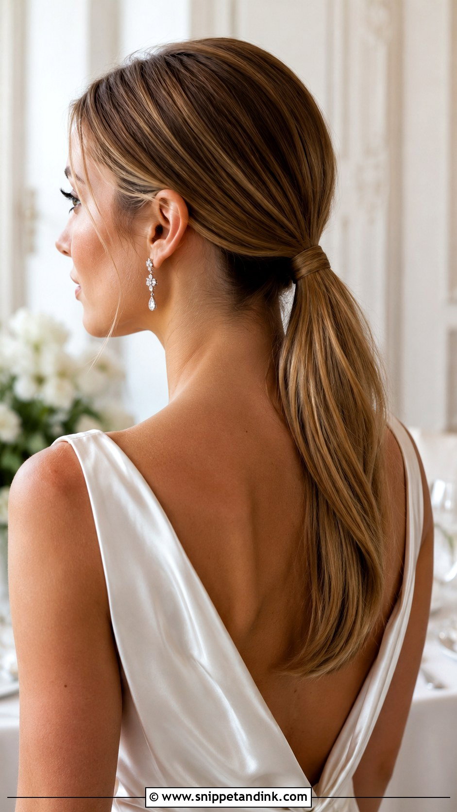 Straight Hair Wrapped Ponytail - Snippet and Ink - 25 Hairstyles for Straight Hair for Wedding