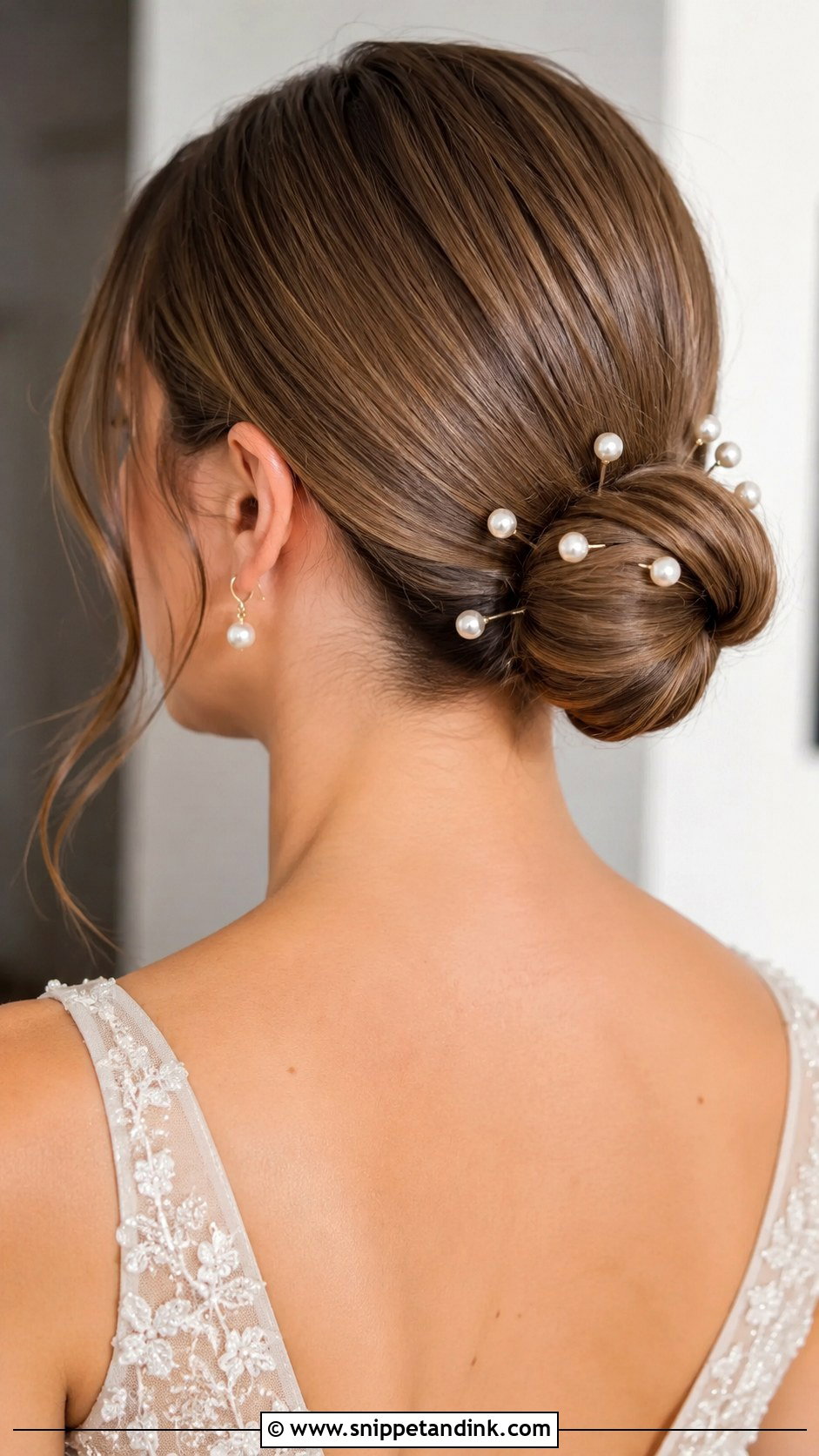 Straight Hair with Pearl Hair Pins - Snippet and Ink - 25 Wedding Guest Hairstyles Straight Hair