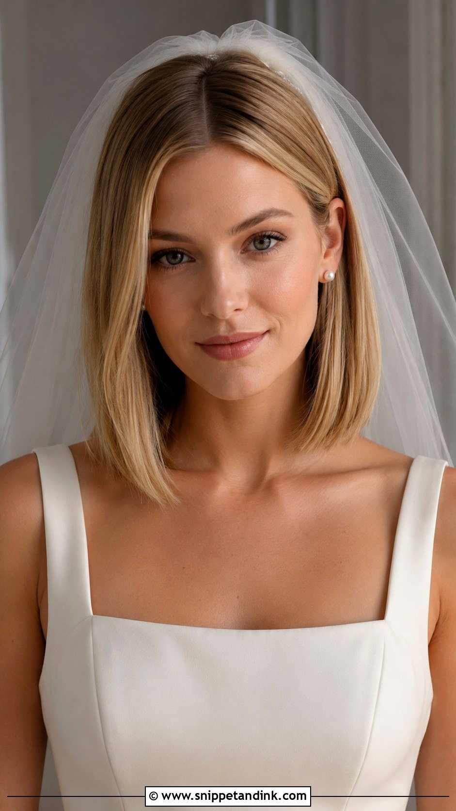 Straight Lob Wedding Hair - Snippet and Ink - 15 Short Straight Hairstyles for Wedding