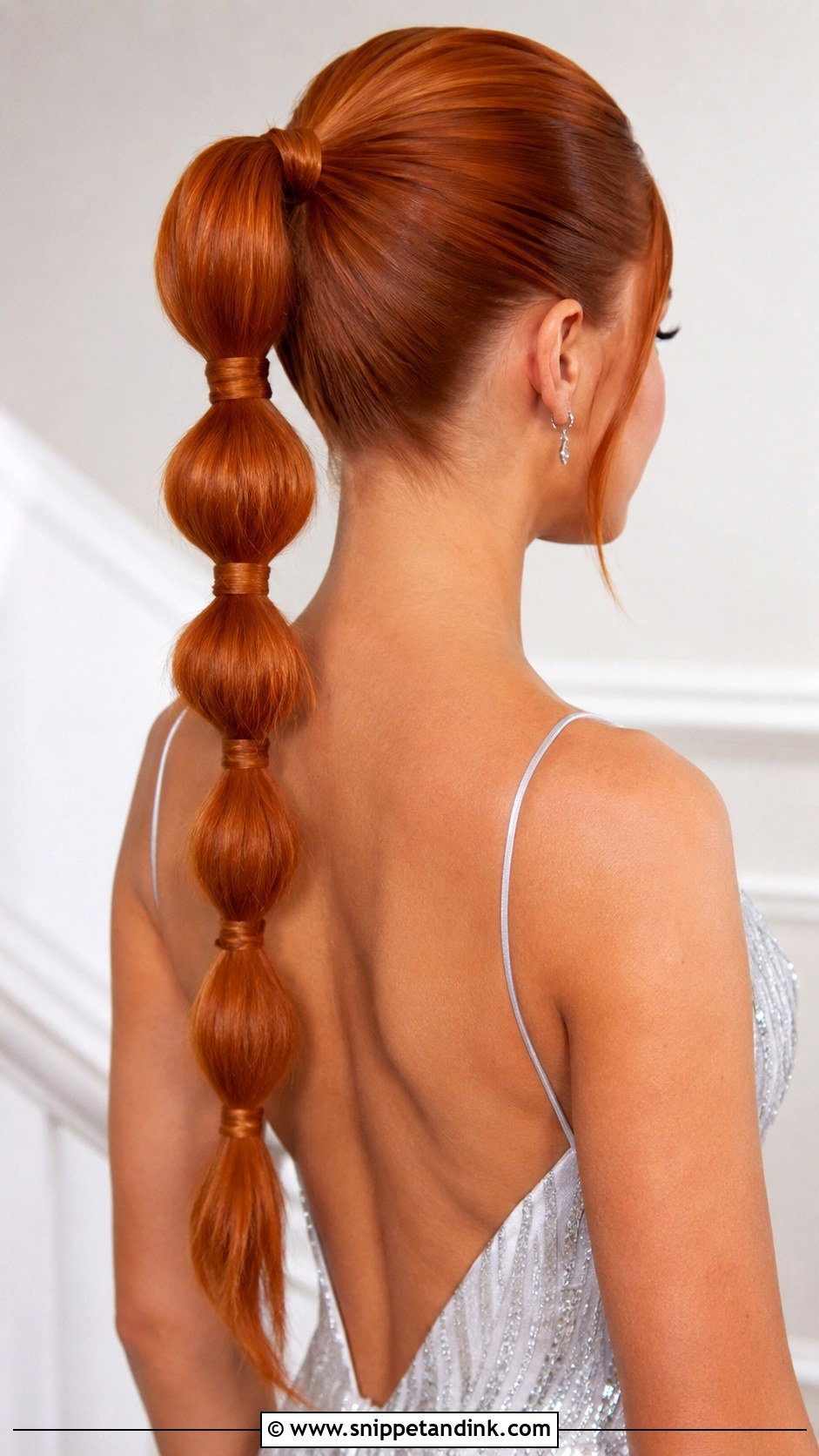 Straight Prom Hair With Bubble Ponytail - Snippet and Ink - 15 Straight Hair for Prom Ideas