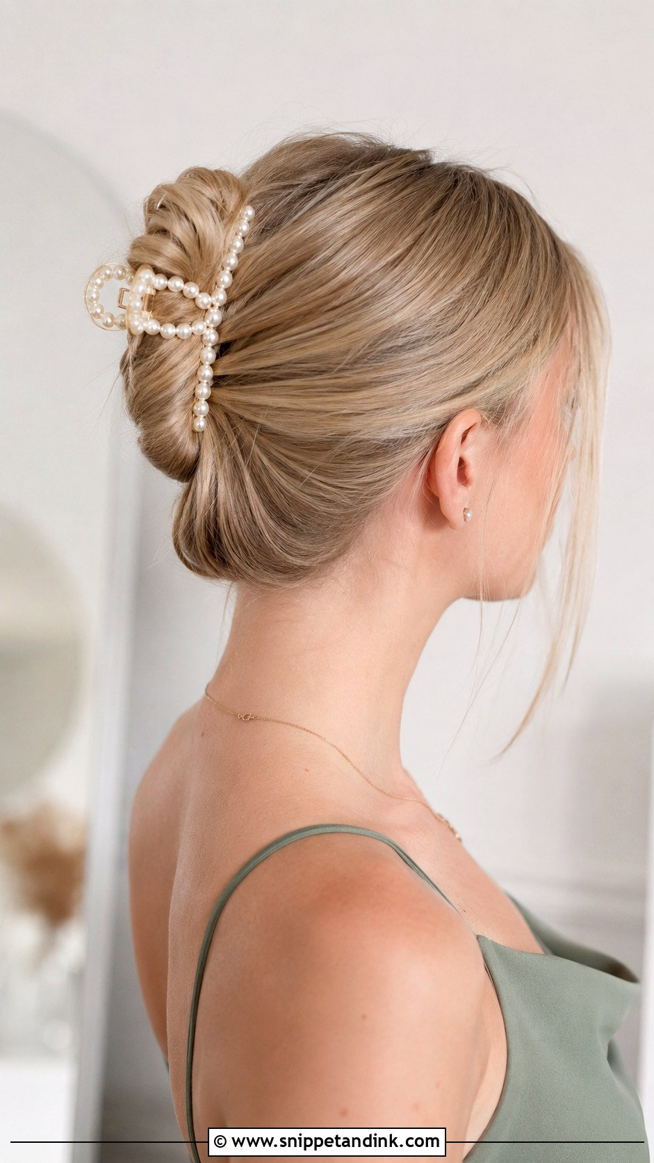 Straight Prom Hair With Claw Clip Updo - Snippet and Ink - 15 Straight Hair for Prom Ideas
