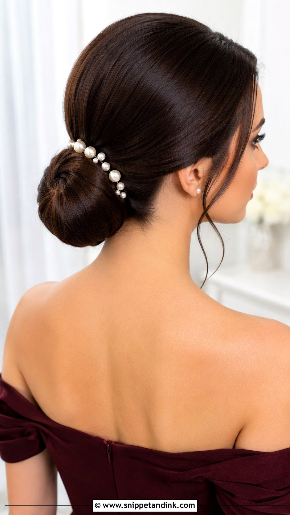 Straight Prom Hair With Low Chignon - Snippet and Ink - 15 Straight Hair for Prom Ideas