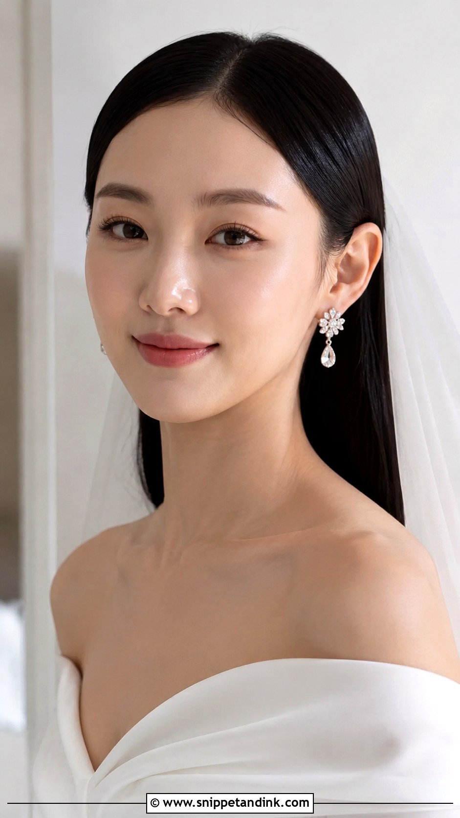 Straight Sleek Hair Behind Ears - Snippet and Ink - 20 Hair Behind Ears Wedding Hairstyles