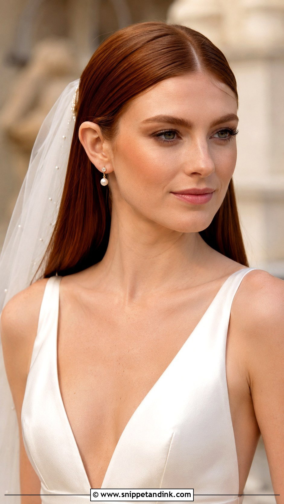 Straight Tucked Behind Ears Hair - Snippet and Ink - 15 Simple Wedding Hairstyles Straight Hair