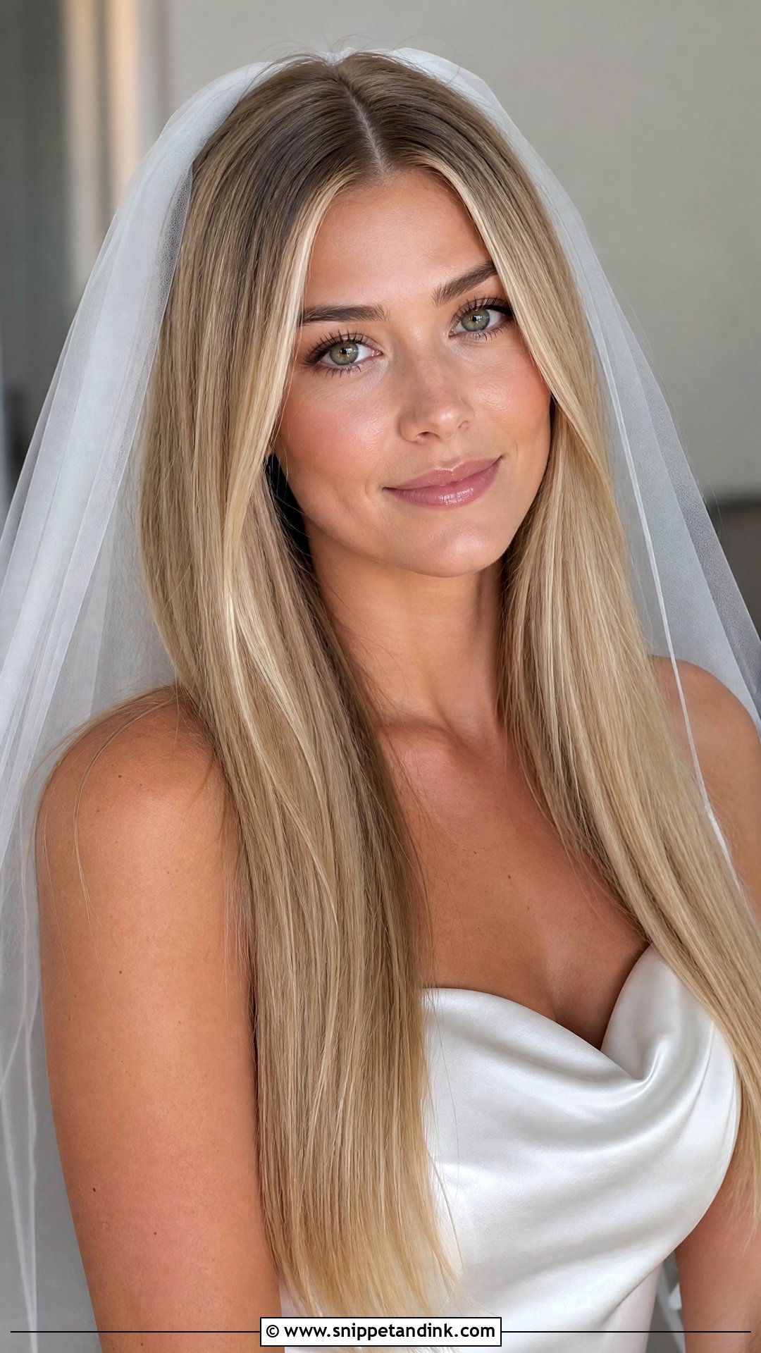 Straight Wedding Hair Down With Middle Part - Snippet and Ink - 20 Straight Wedding Hair Down Ideas
