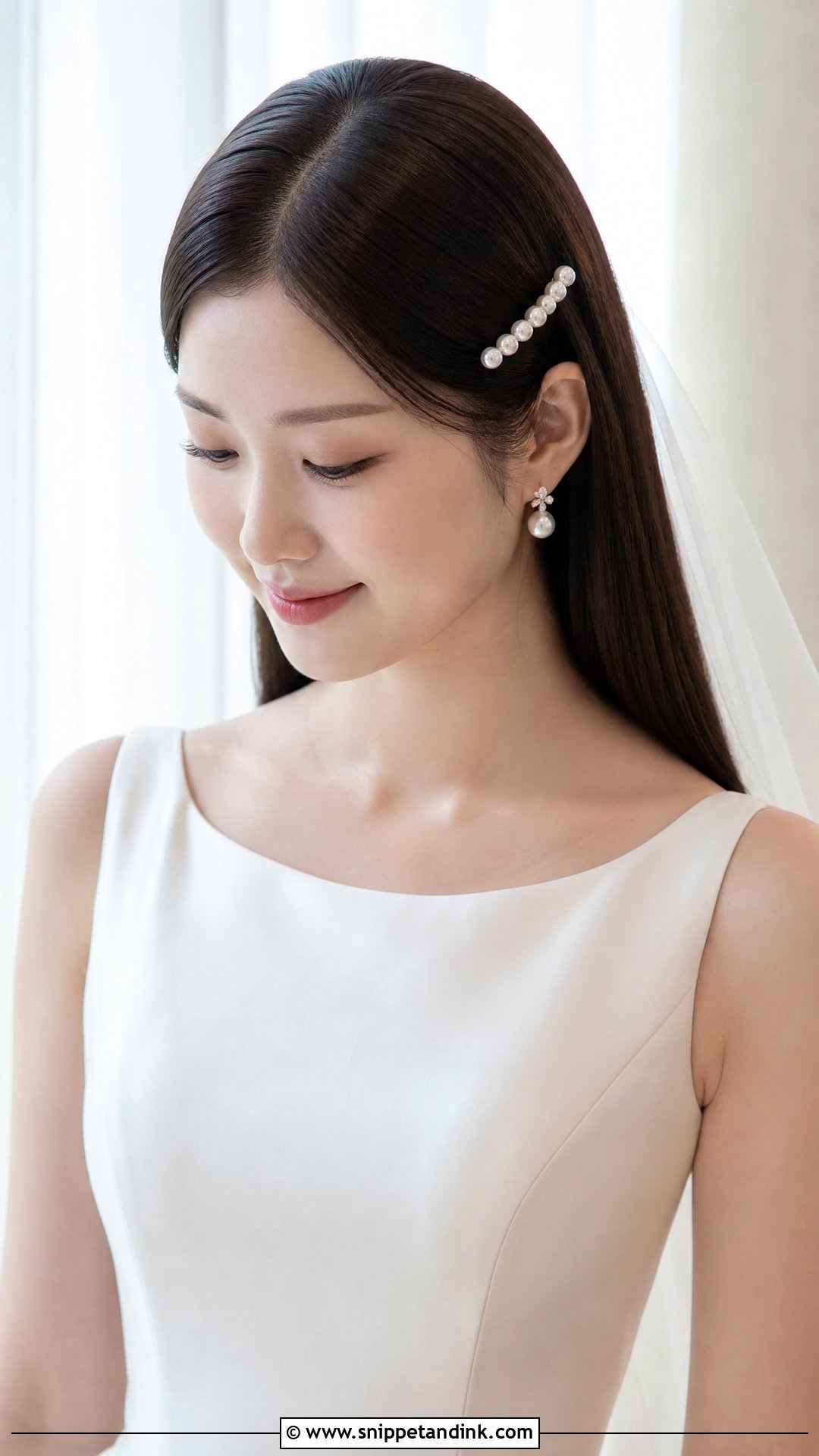 Straight Wedding Hair - Snippet and Ink - 15 Elegant Wedding Hair Styles