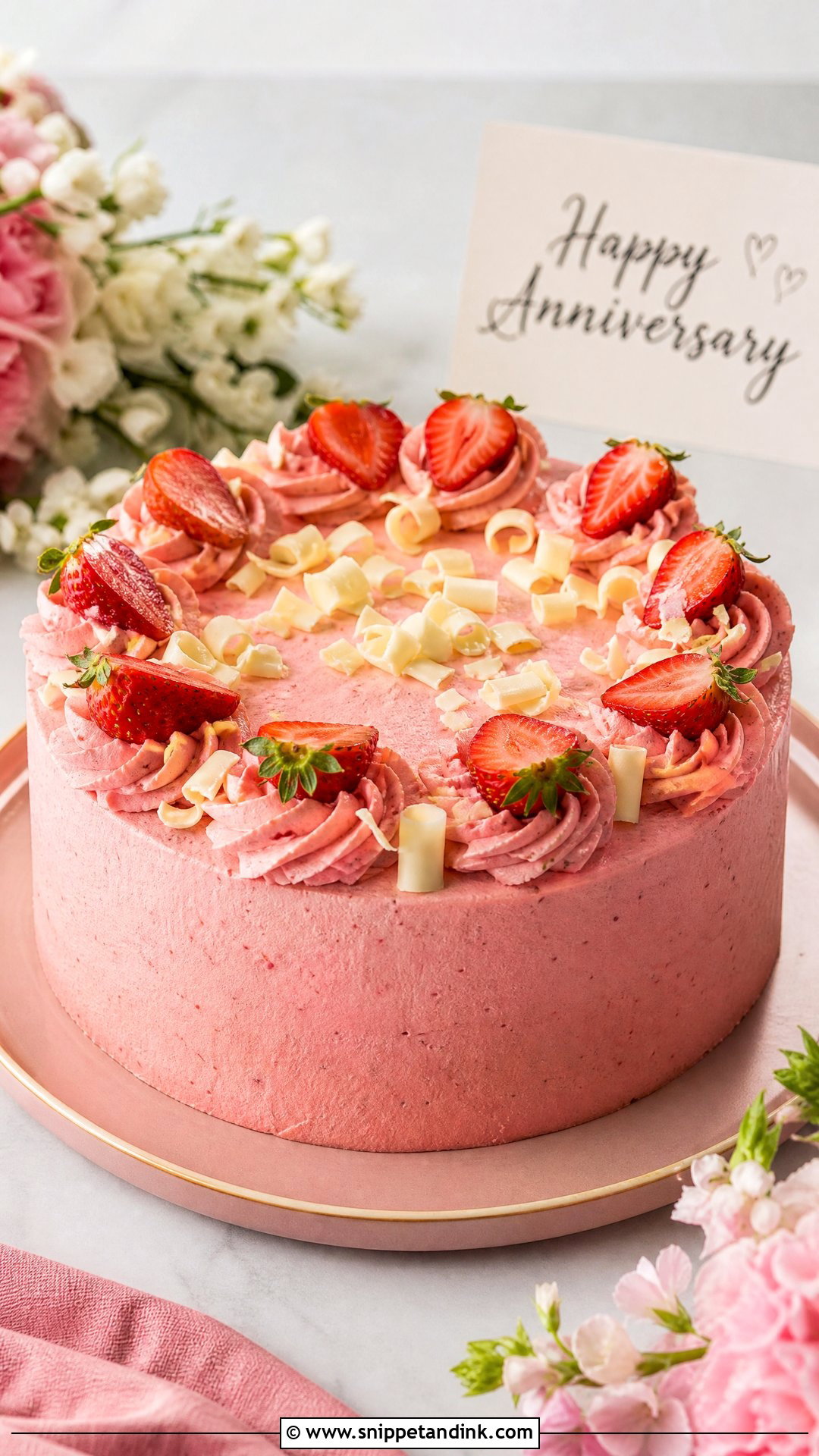 Strawberry Anniversary Cake - Snippet and Ink - 25 Simple Anniversary Cake Ideas