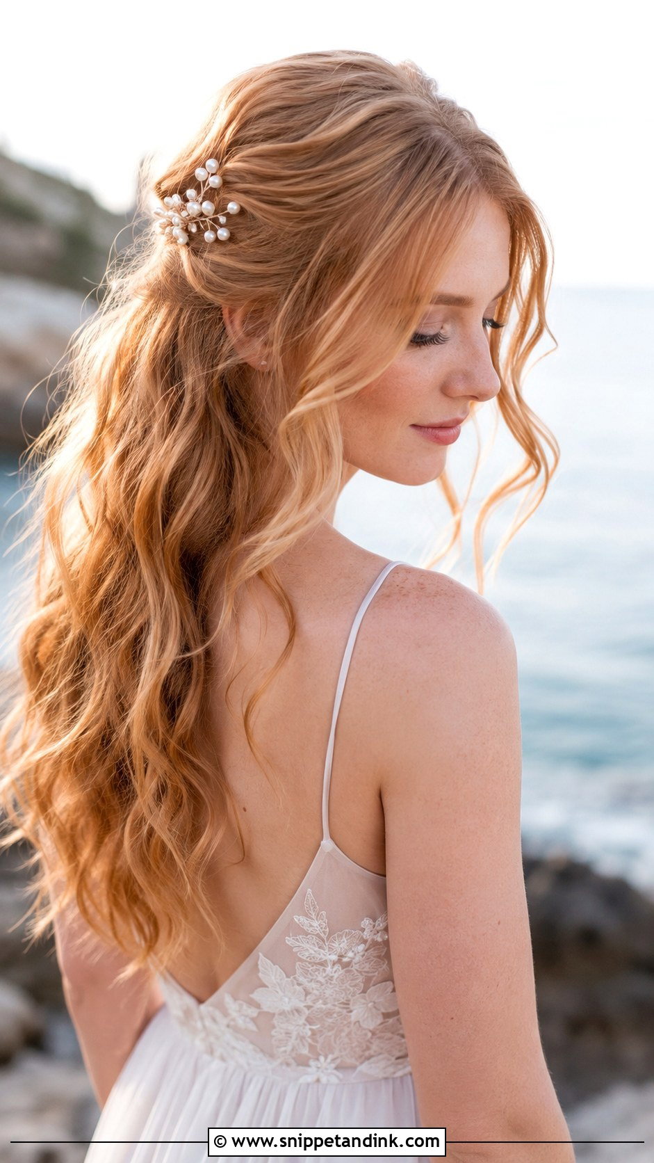 Strawberry Blonde Beach Waves - Snippet and Ink - 25 Ginger Wedding Hair Ideas