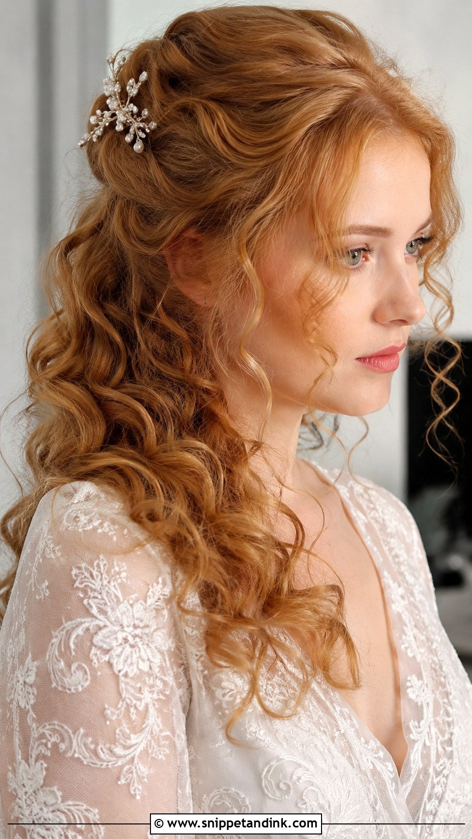 Strawberry Blonde Soft Curls - Snippet and Ink - 25 Blonde Bridal Hair Ideas