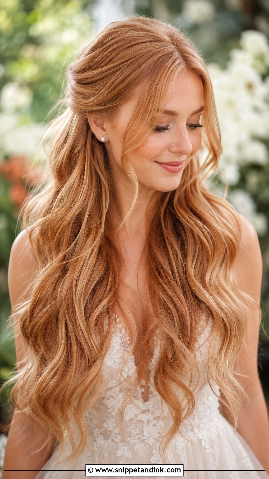 Strawberry Blonde Wedding Low Bun - Snippet and Ink - 15 Strawberry Blonde Wedding Hair Ideas