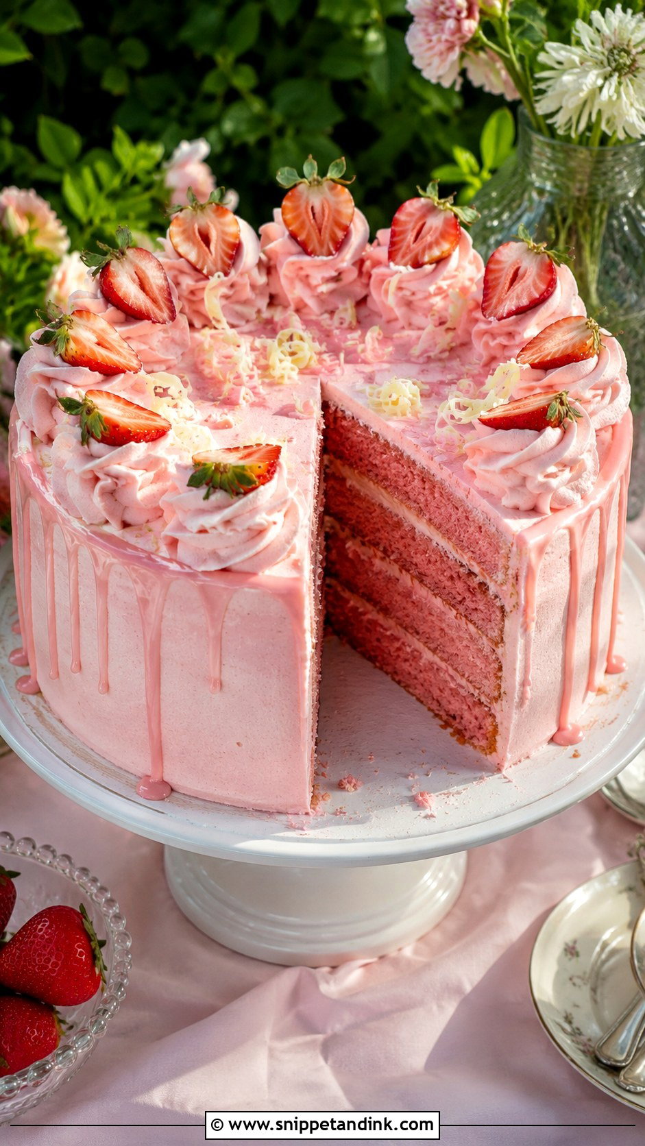 Strawberry Cake For 20 People - Snippet and Ink - 20 Cake for 20 People