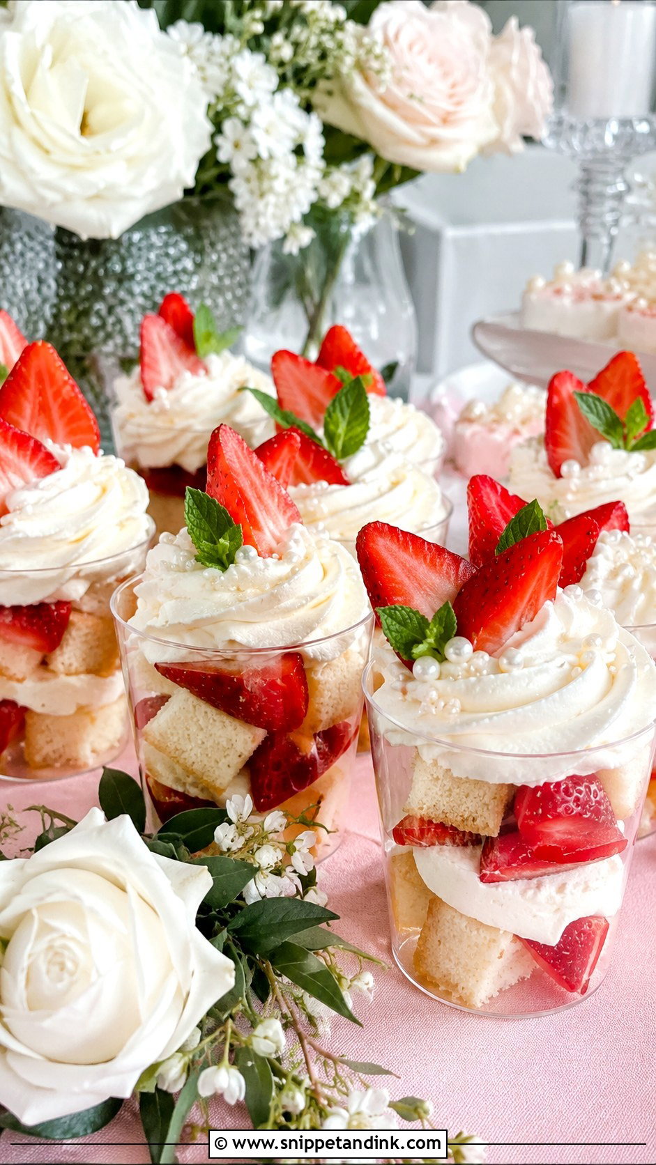 Strawberry Shortcake Dessert Cups - Snippet and Ink - 20 Wedding Dessert Cup Ideas