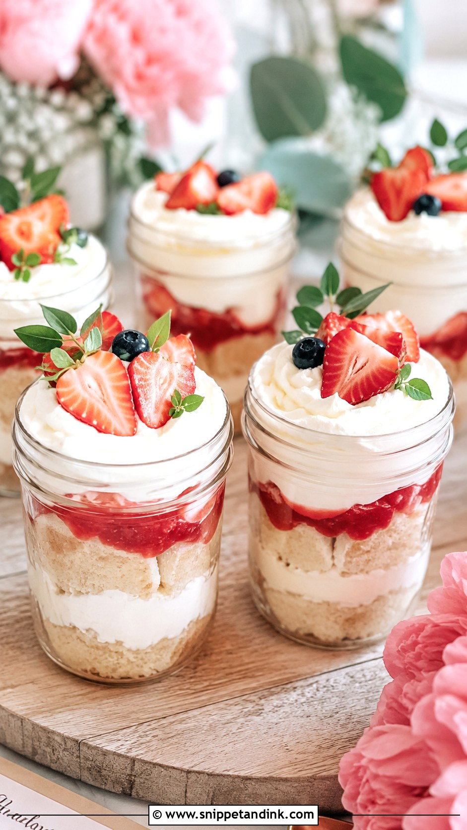 Strawberry Shortcake Wedding Cake Jars - Snippet and Ink - 30 Wedding Cake Jars